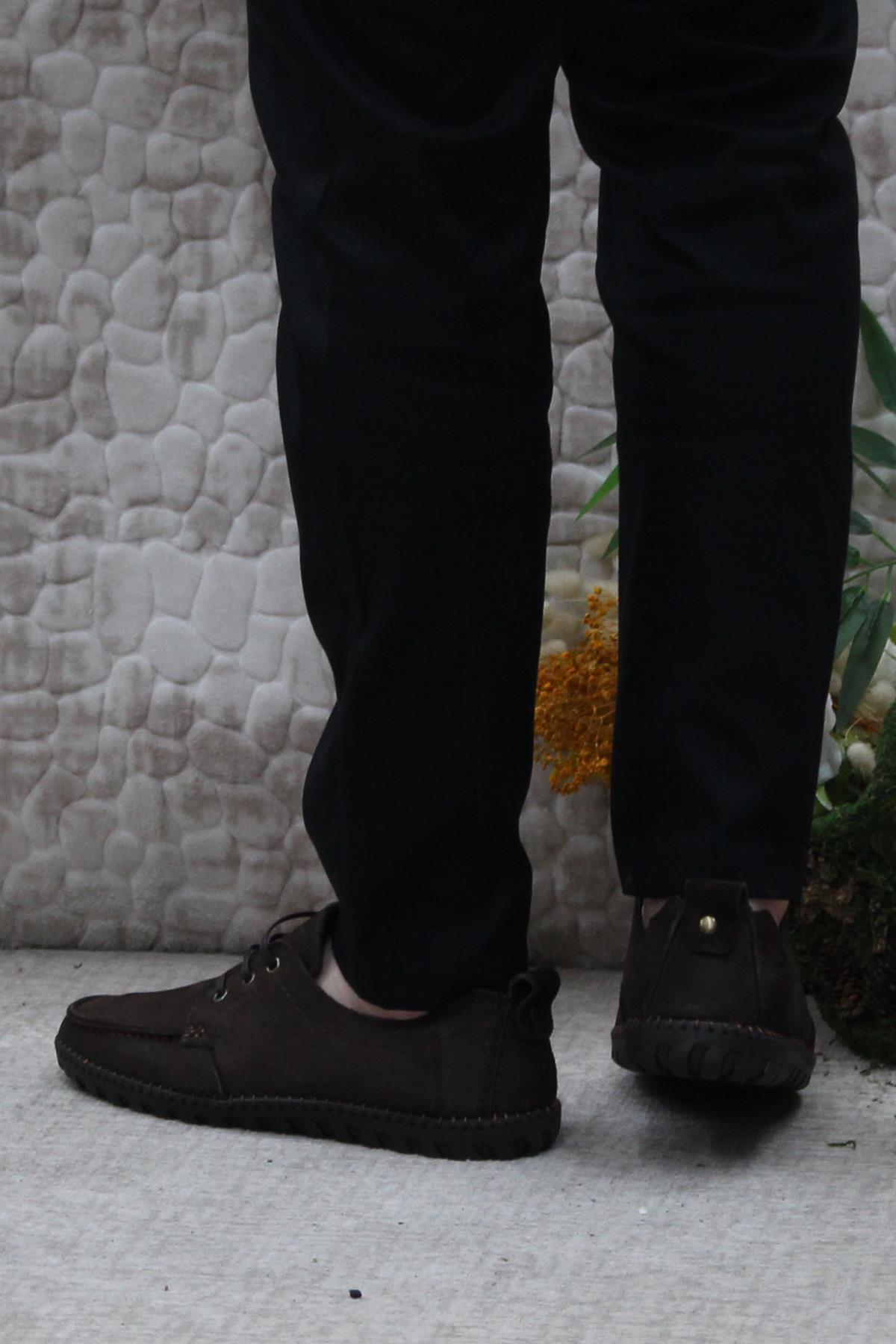 241052 Nubuk Rahat Yumuşak Hakiki Deri Erkek Ayakkabı - Görsel 5