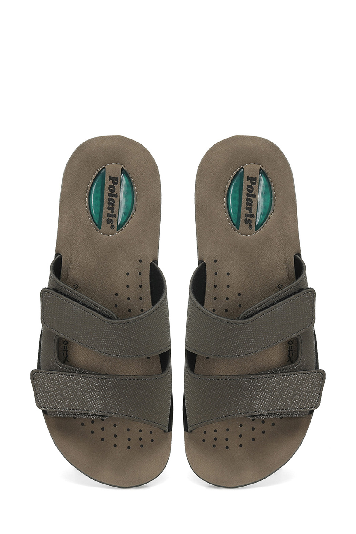 Polaris 607005.Z4PR Gri Kadın Ev Terliği - Görsel 5