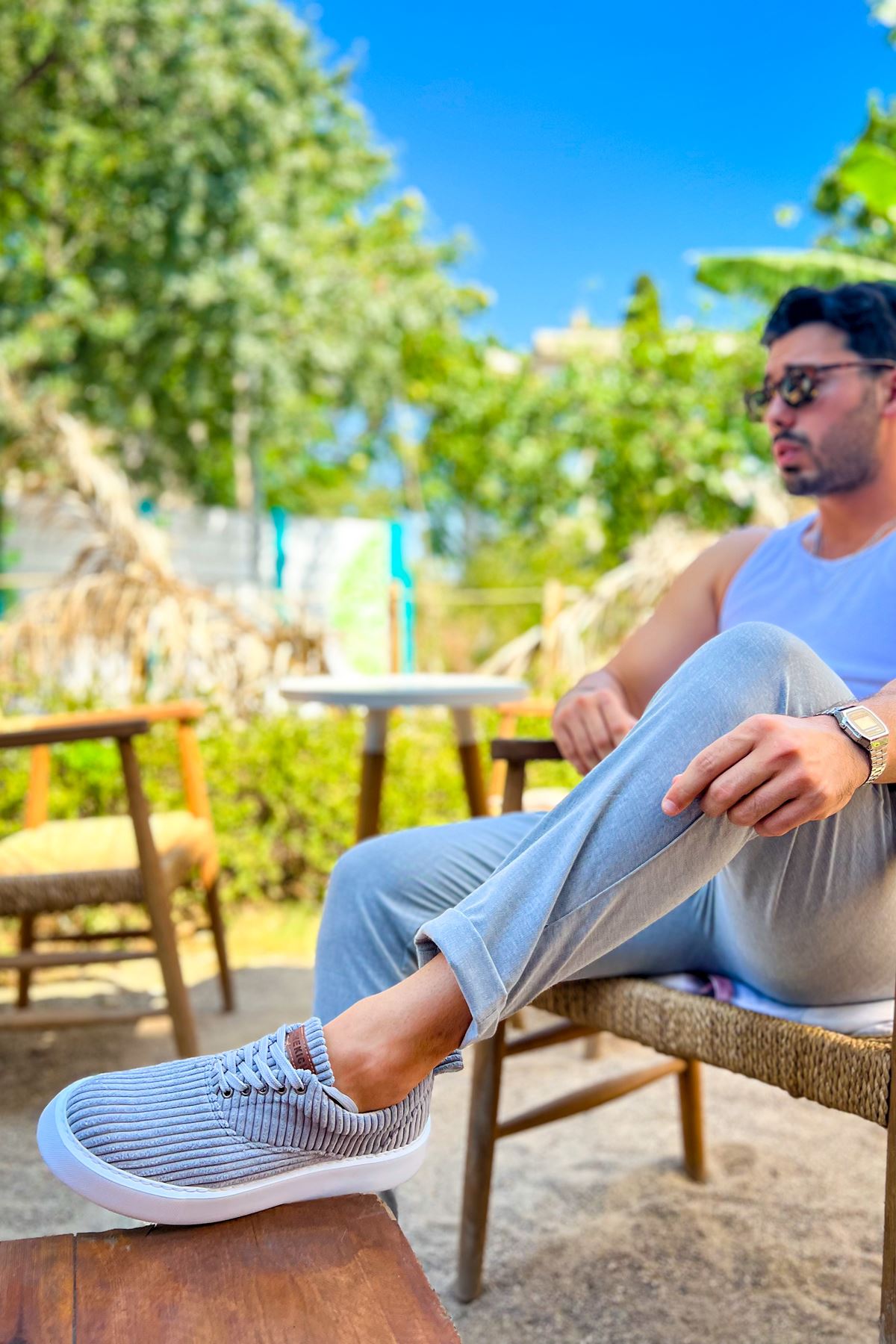 CH173 KBT Velluto Erkek Ayakkabı GRI - Görsel 3