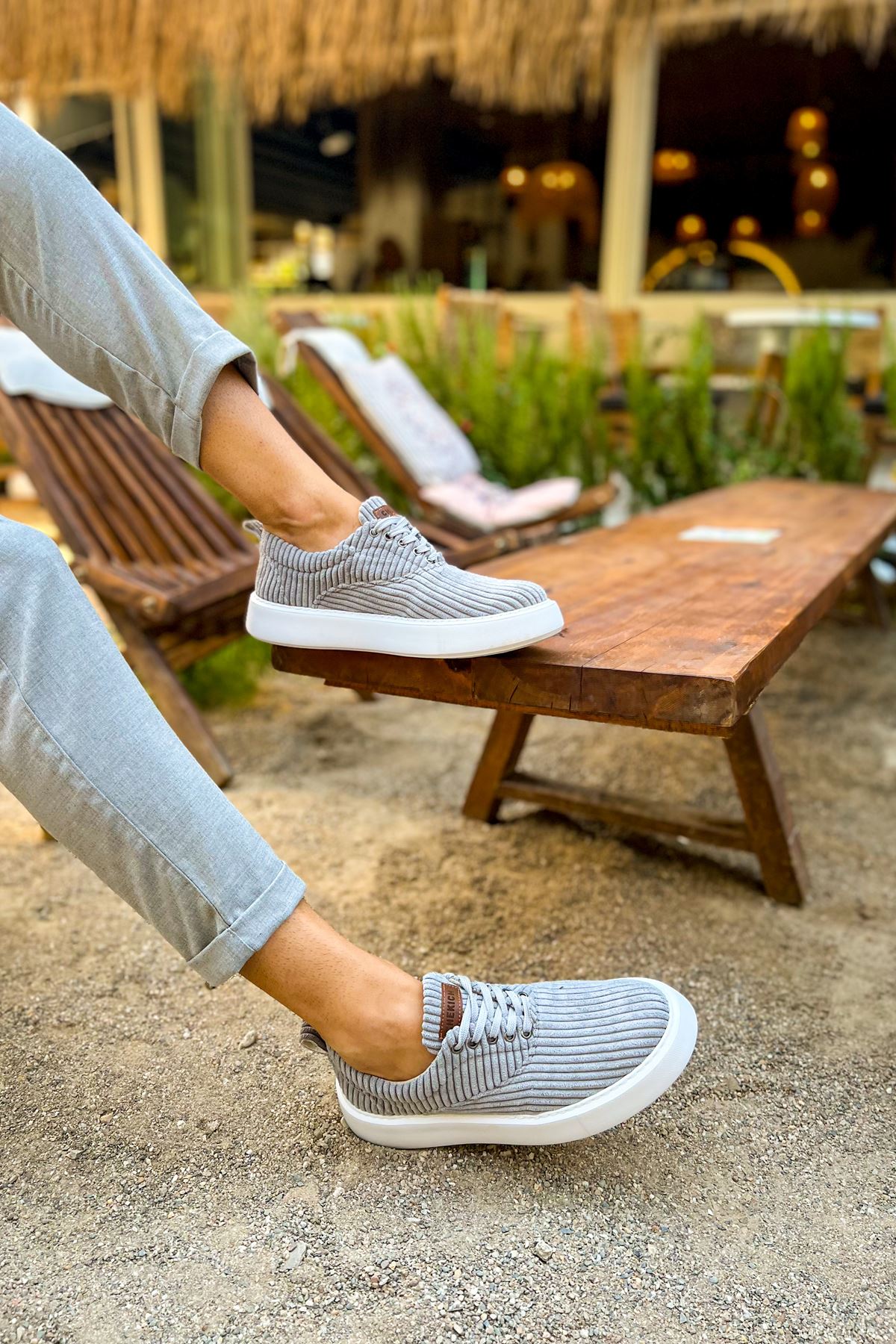 CH173 KBT Velluto Erkek Ayakkabı GRI - Görsel 4