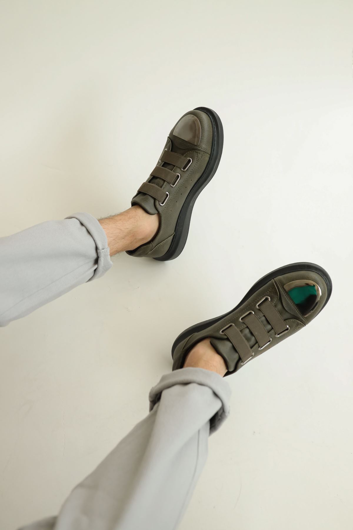 CH251 CRT Mirror Erkek Ayakkabı HAKI - Görsel 3