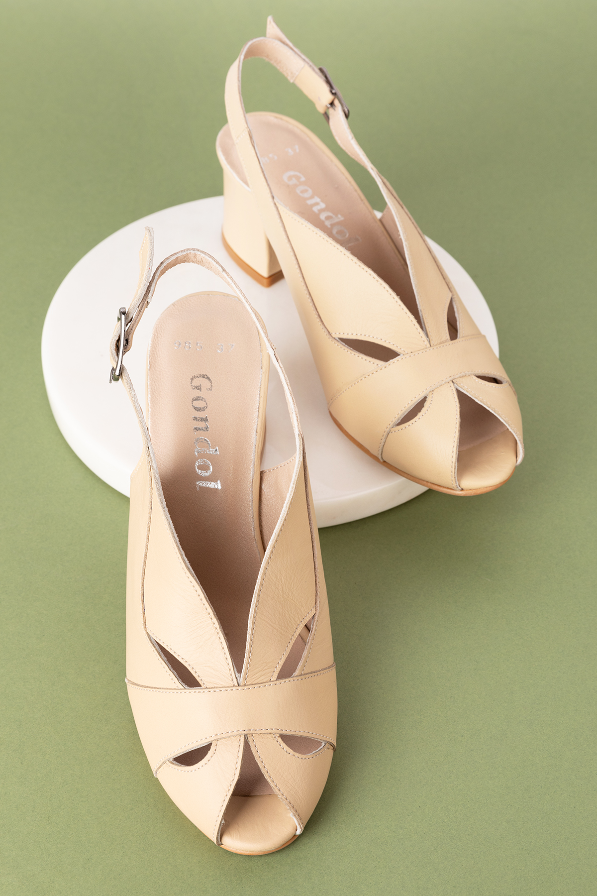 Gondol Hakiki Deri Klasik Topuklu Ayakkabı şhn.985 - Görsel 5