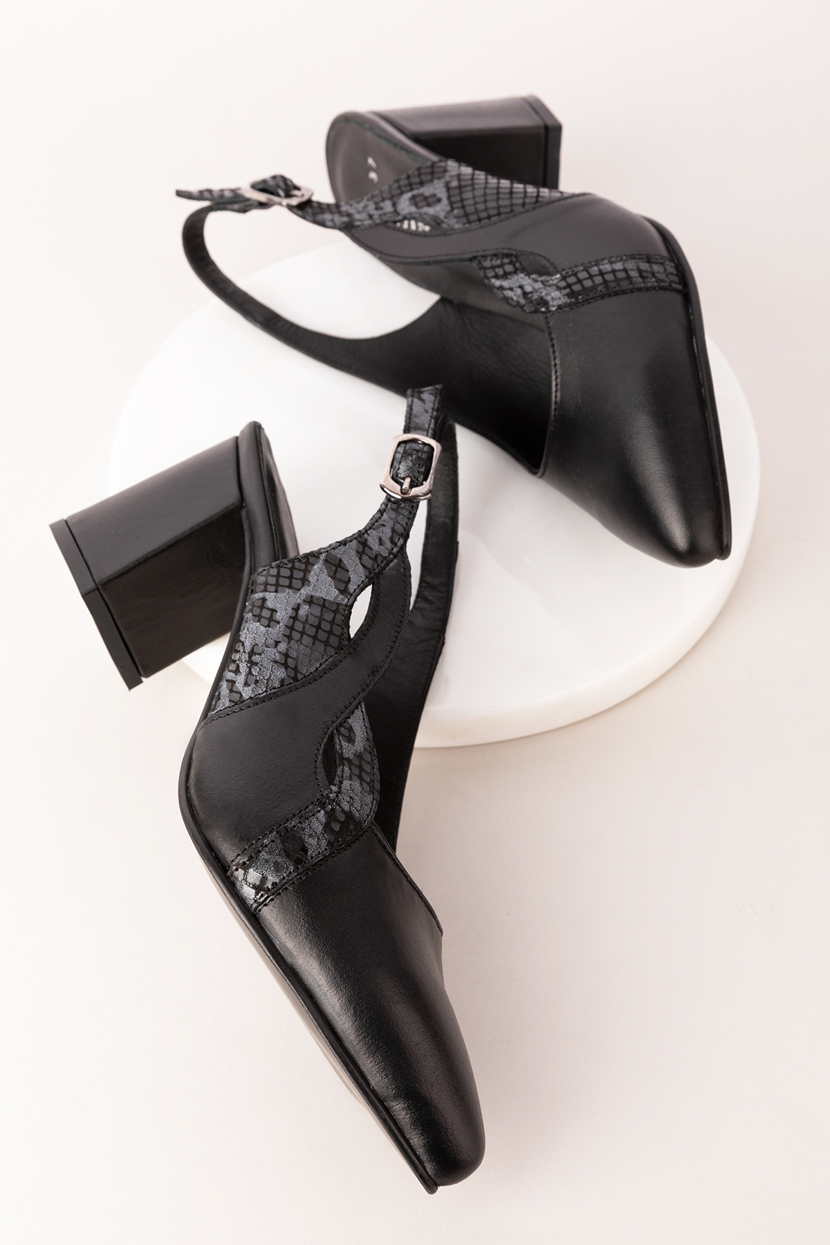 Gondol Hakiki Deri Şık Topuklu Ayakkabı şhn.1010 - Görsel 6