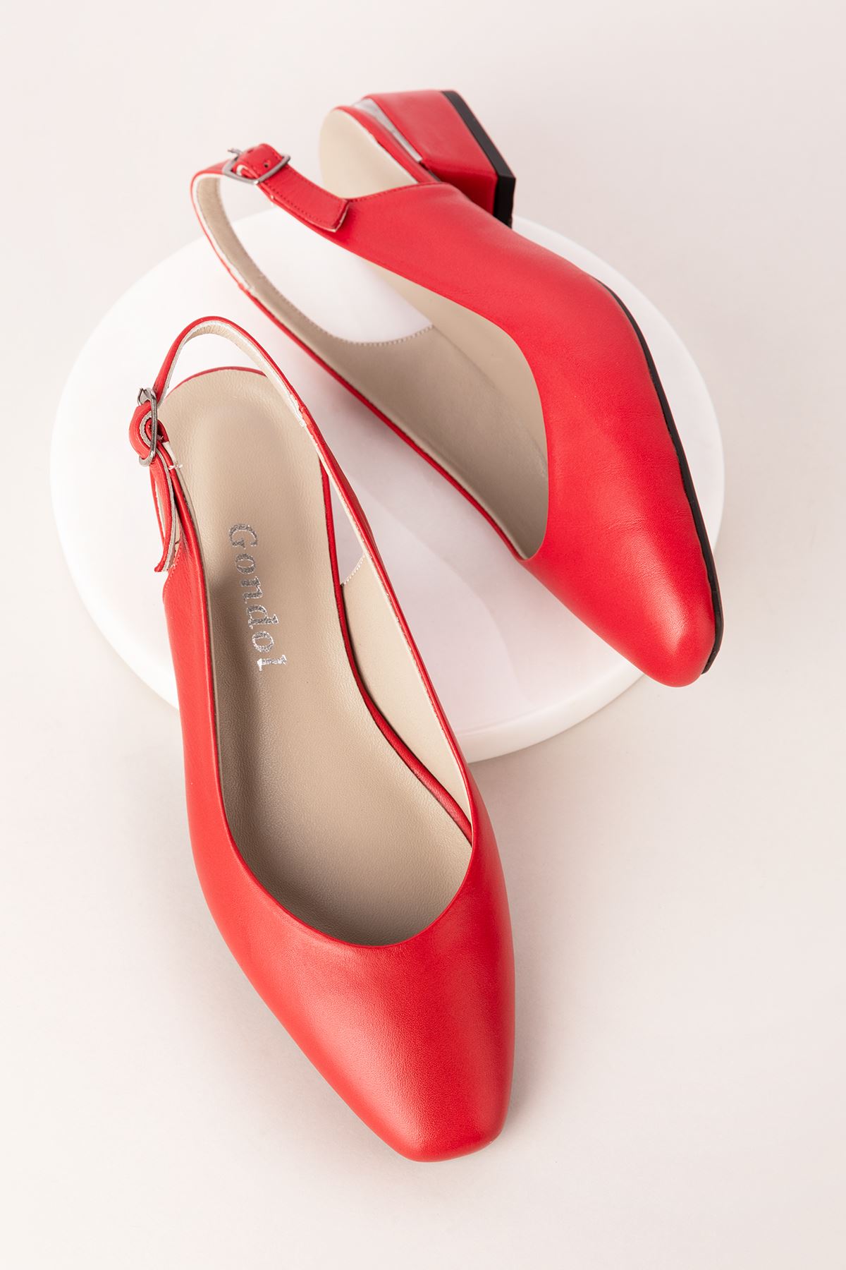 Gondol Hakiki Deri Kısa Topuklu Ayakkabı vdt.08 - Görsel 2