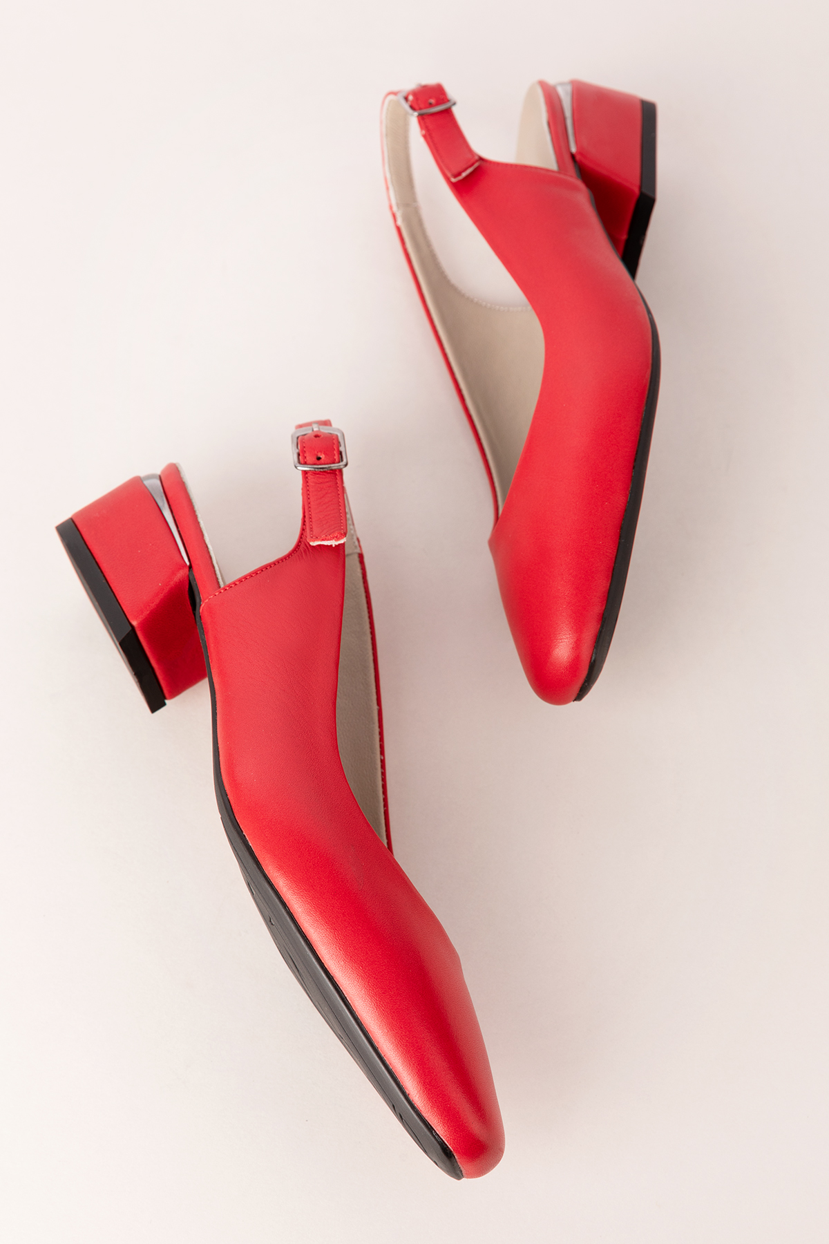 Gondol Hakiki Deri Kısa Topuklu Ayakkabı vdt.08 - Görsel 5