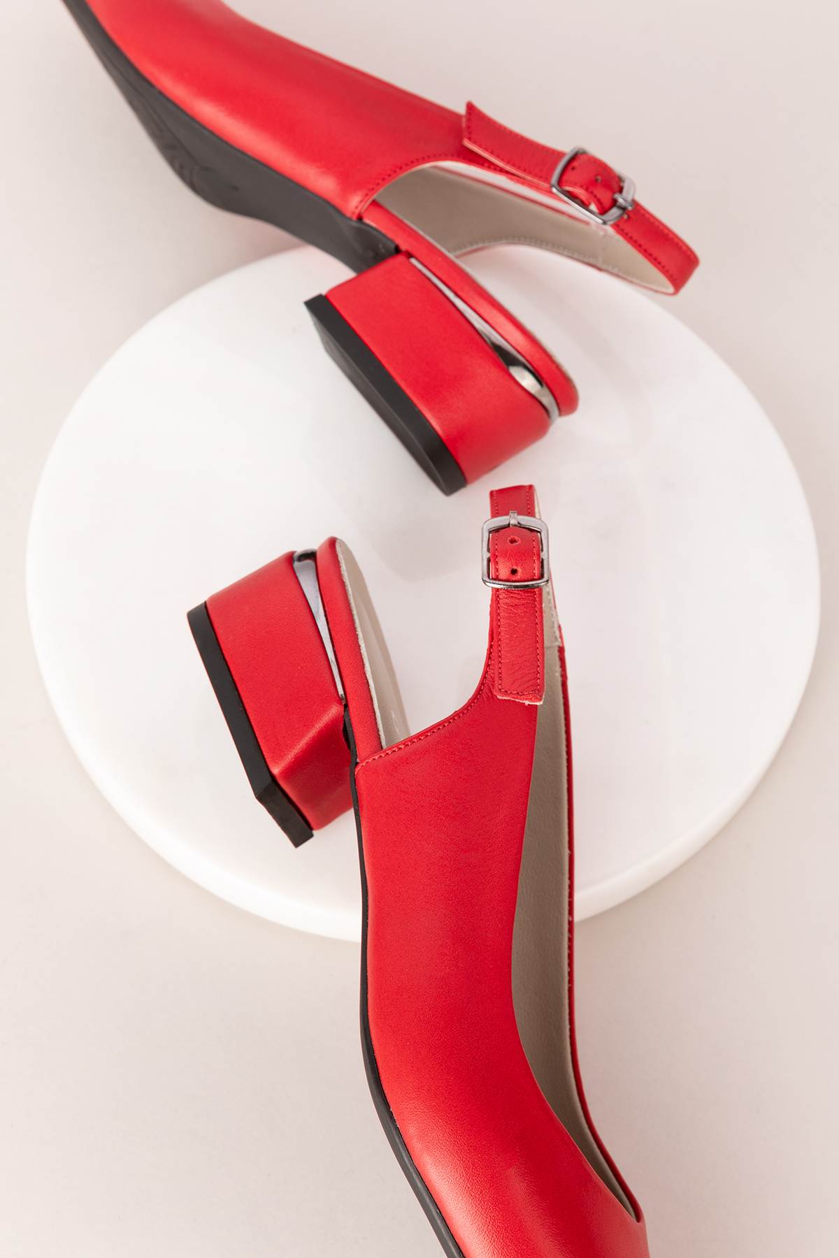 Gondol Hakiki Deri Kısa Topuklu Ayakkabı vdt.08 - Görsel 6