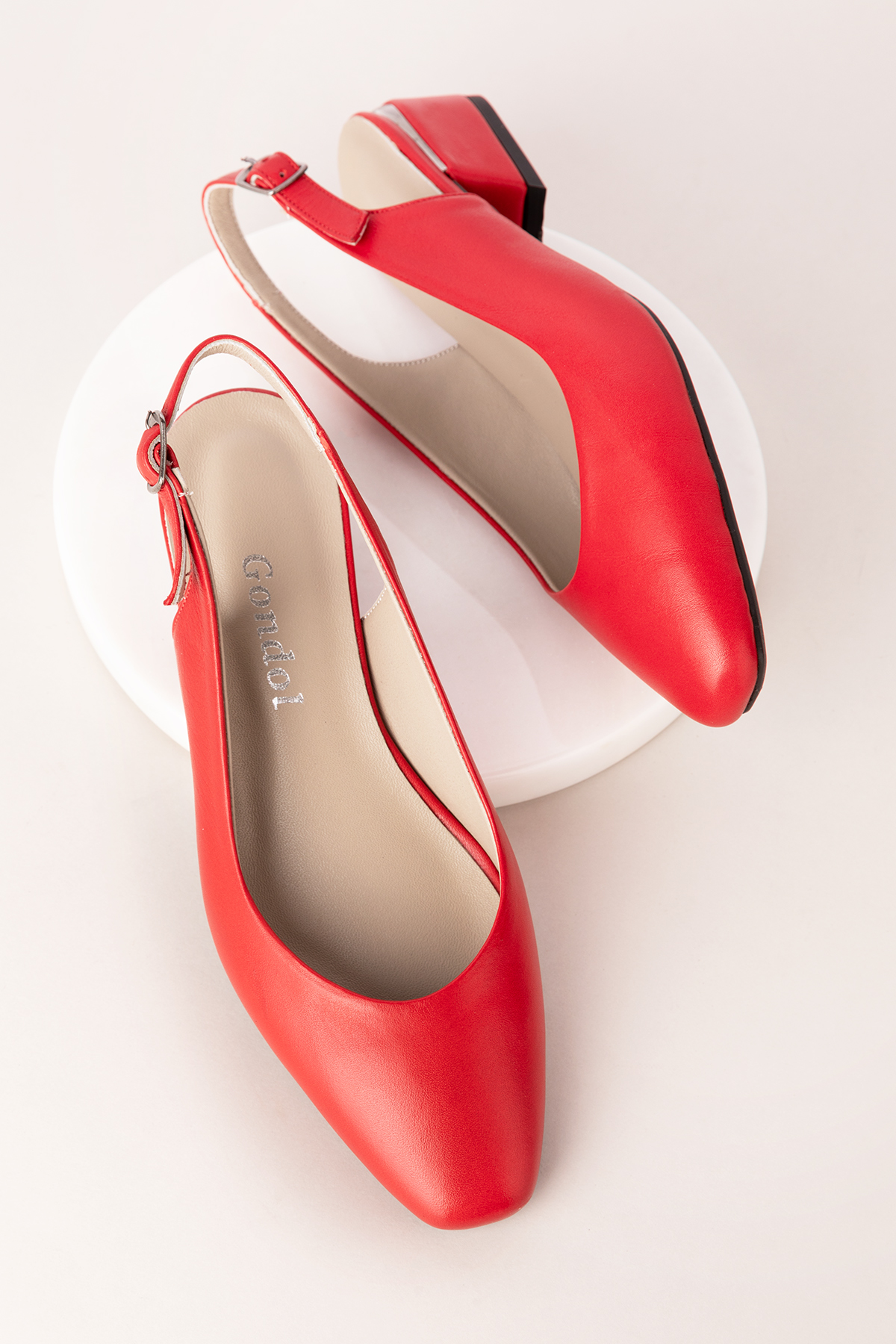 Gondol Hakiki Deri Kısa Topuklu Ayakkabı vdt.08 - Görsel 7