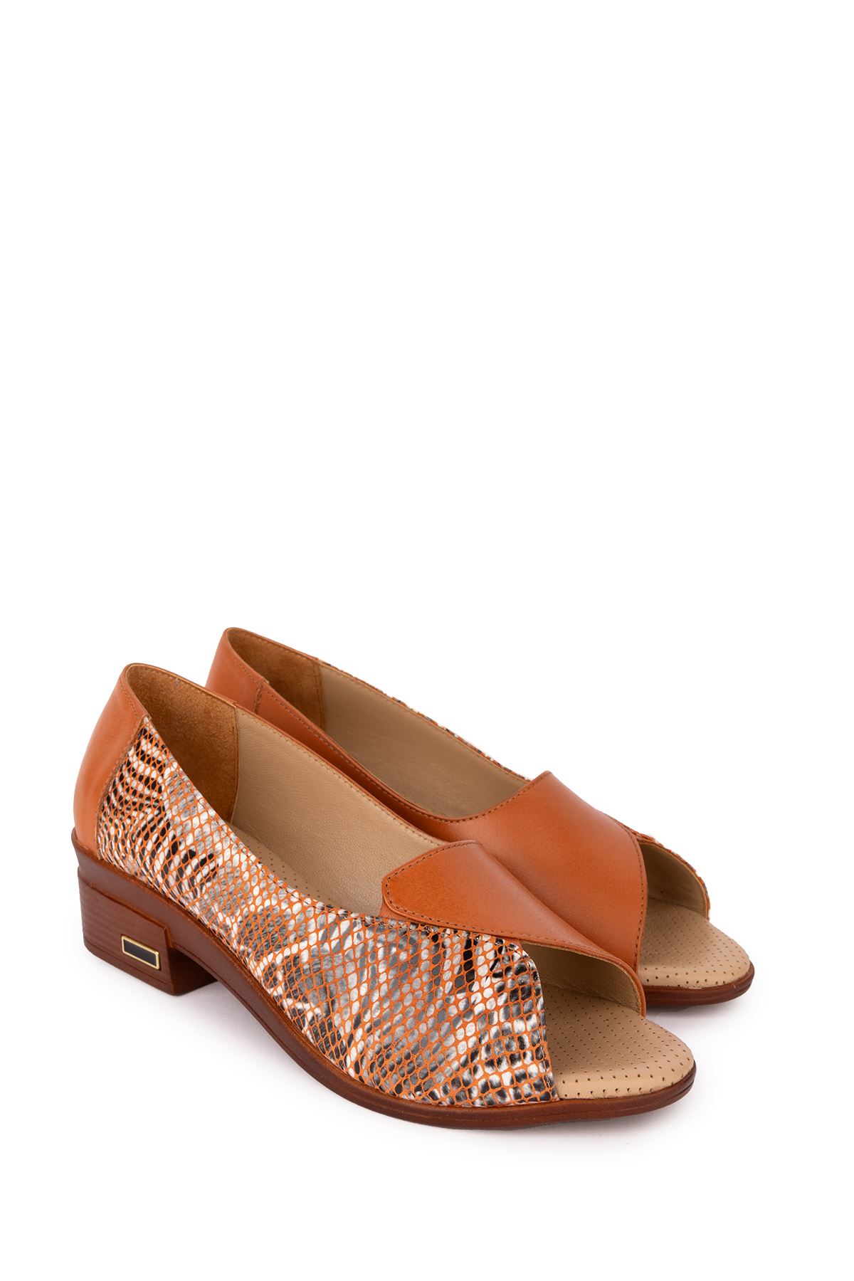 Gondol Kadın Hakiki Deri Kısa Topuklu Rahat Ayakkabı msa.42 - Görsel 2