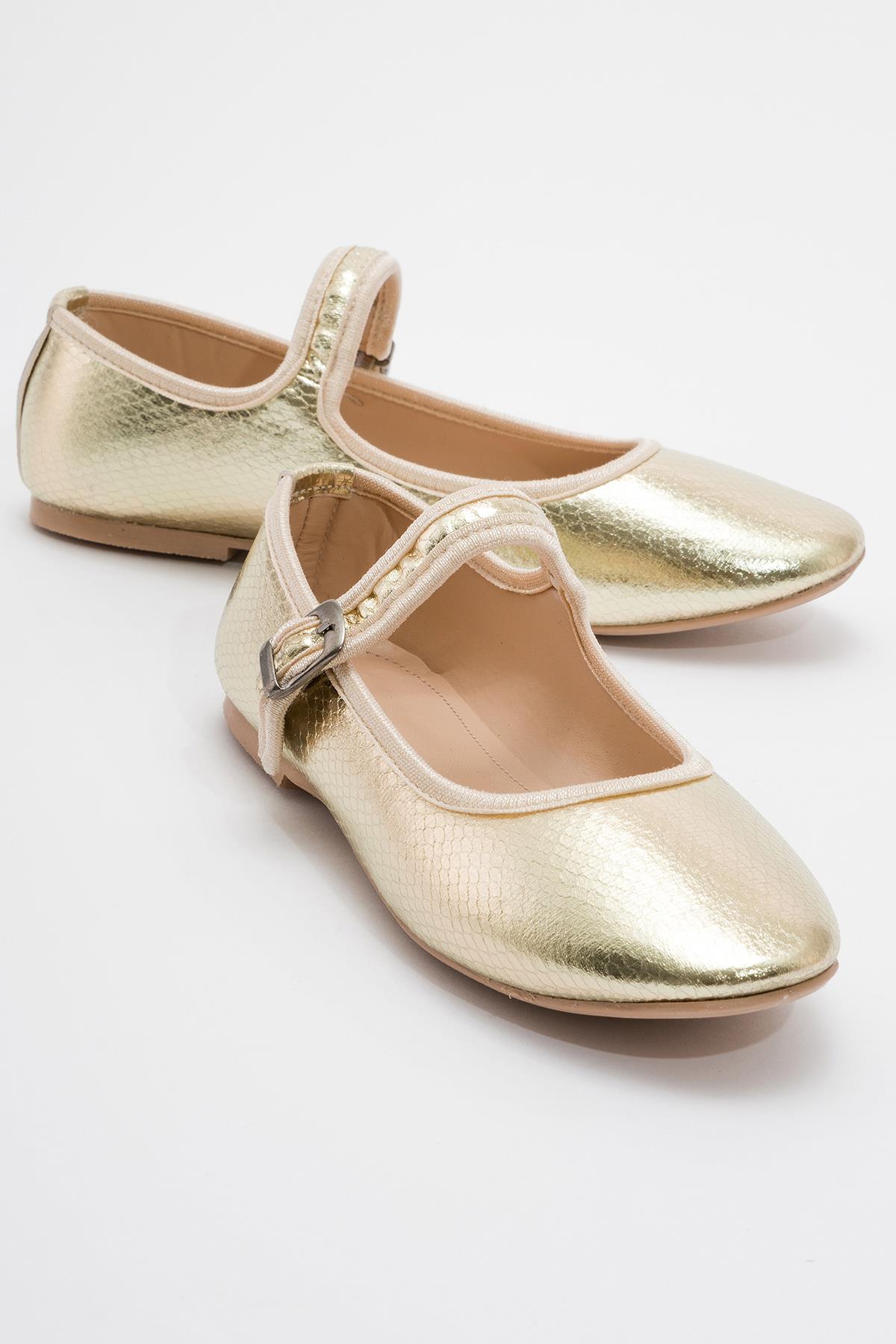 Kadın Tek Tokalı Babet ALTIN YILAN - Görsel 3