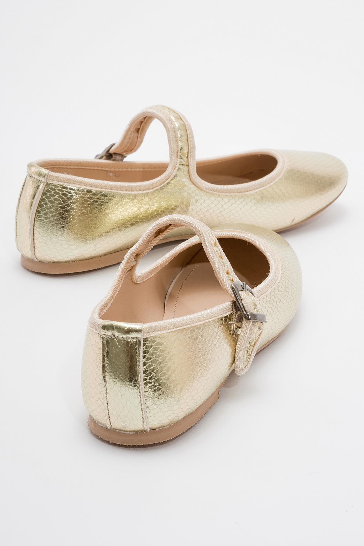 Kadın Tek Tokalı Babet ALTIN YILAN - Görsel 5