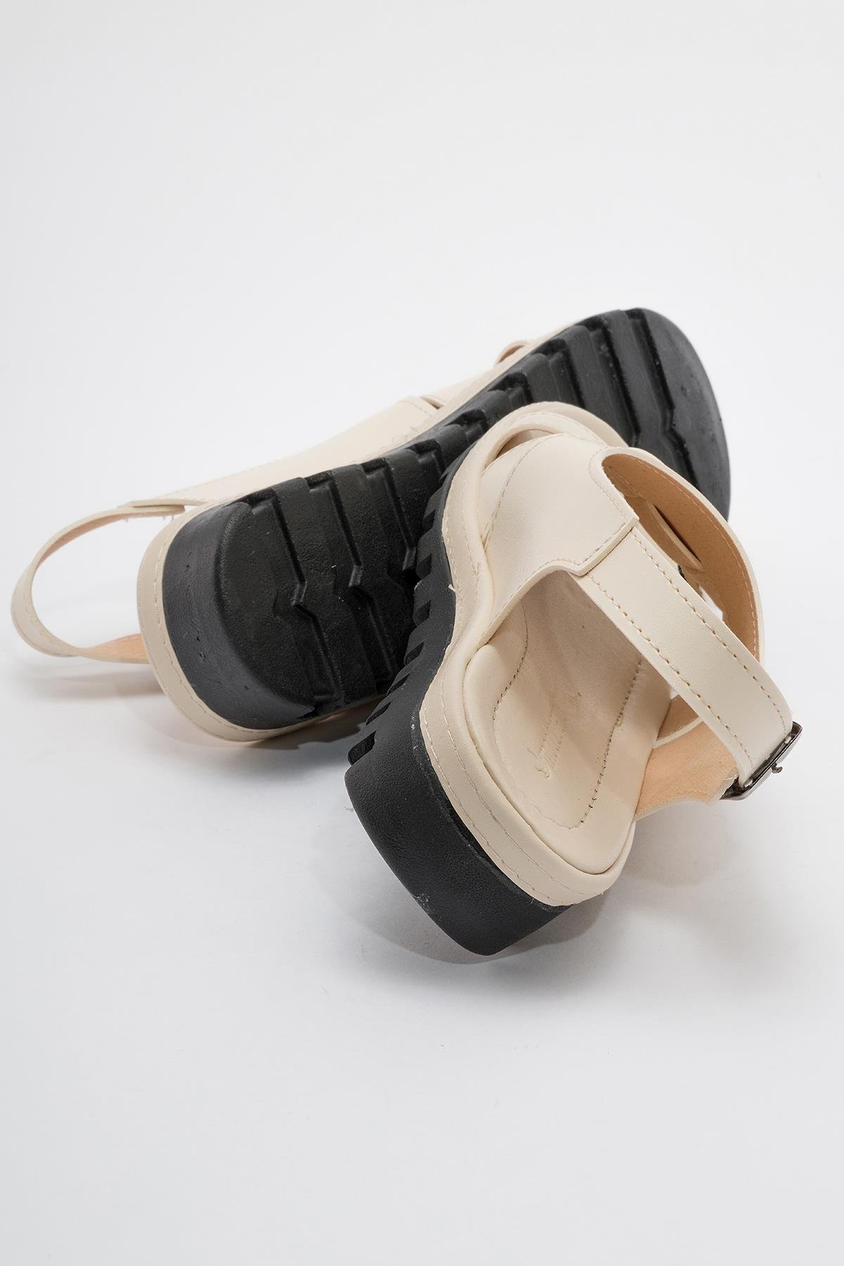 Kadın Dolgulu Sandalet BEJ CİLT - Görsel 5