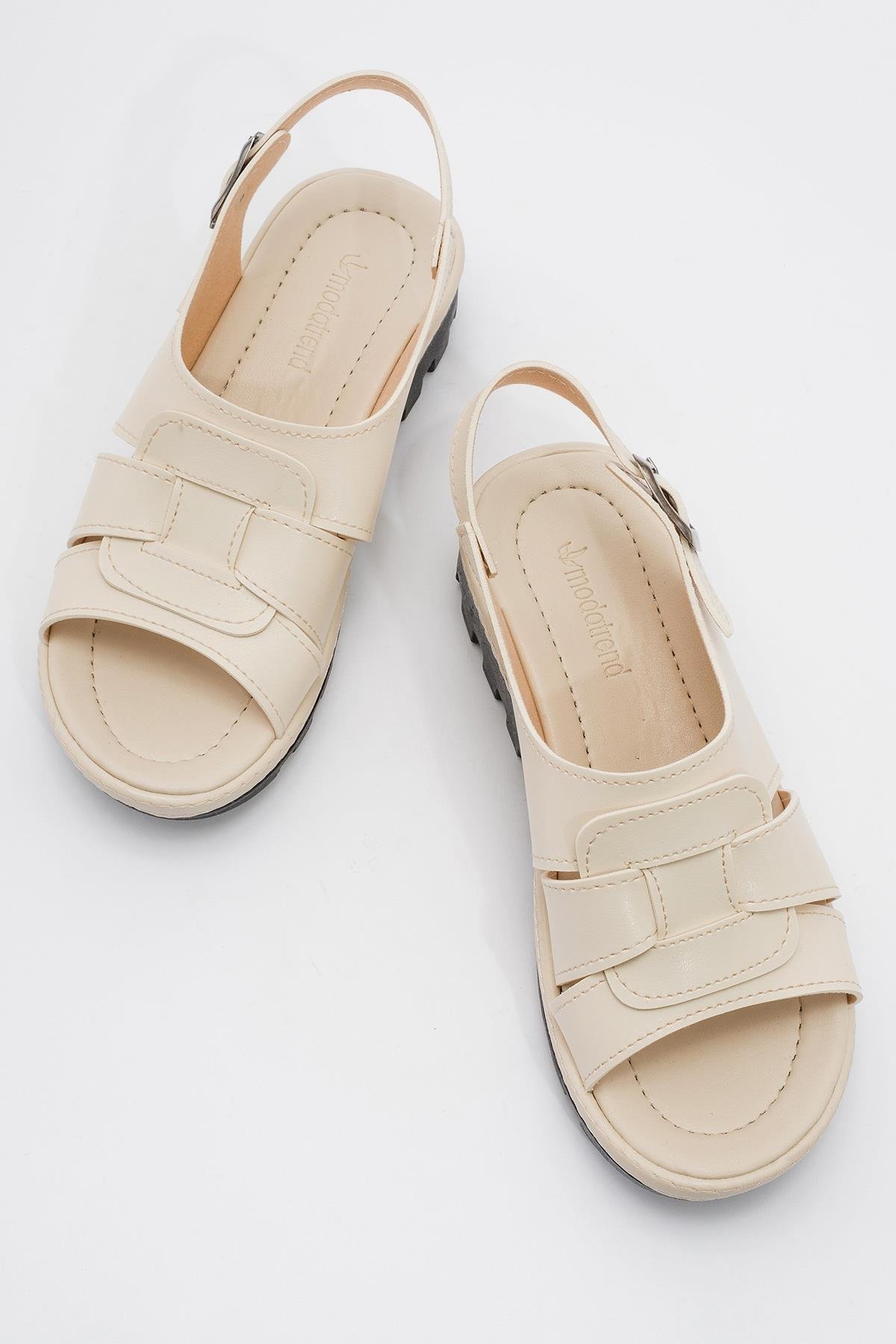 Kadın Dolgulu Sandalet BEJ CİLT - Görsel 6