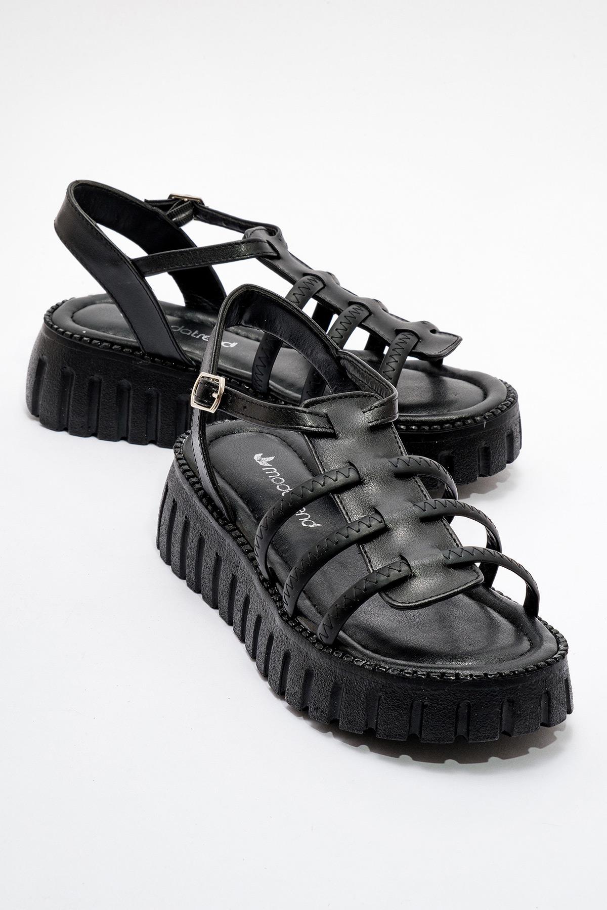 Kadın 3 Biyeli Sandalet SİYAH - Görsel 3