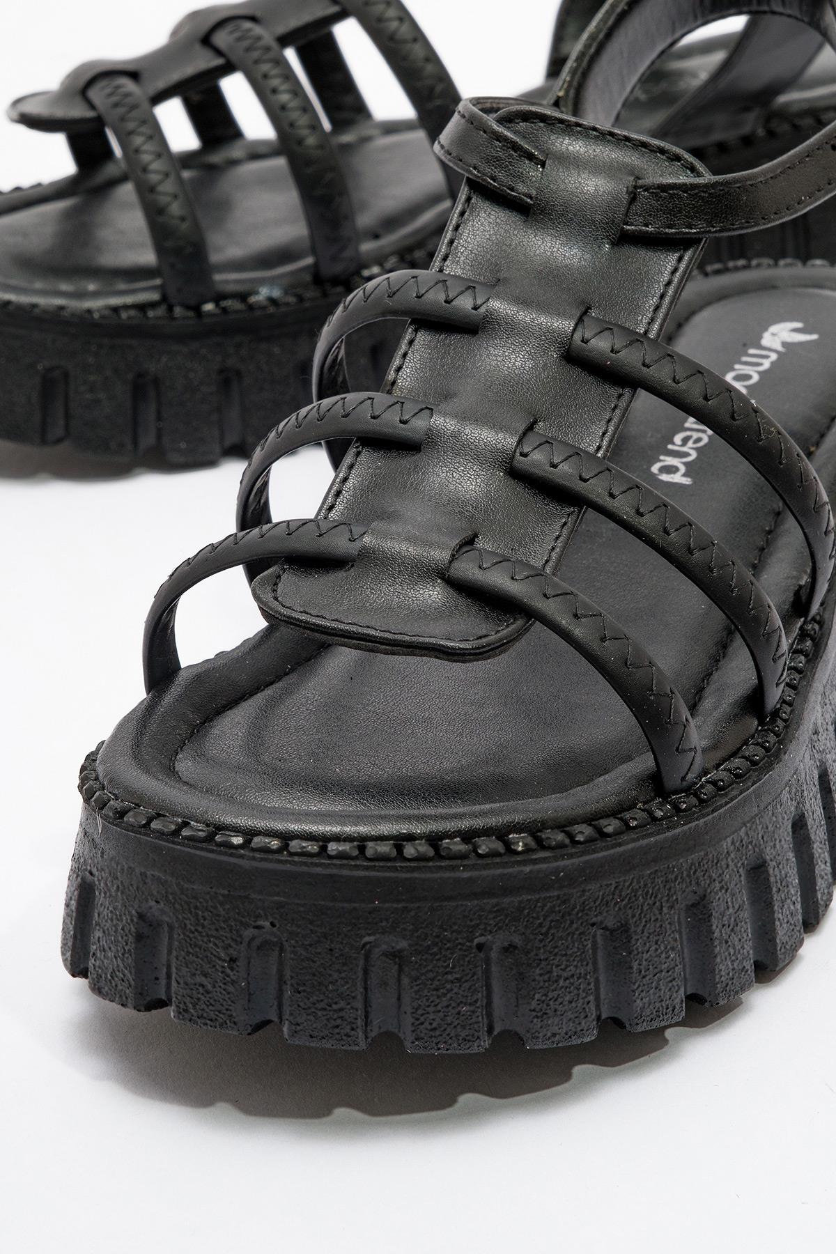 Kadın 3 Biyeli Sandalet SİYAH - Görsel 4