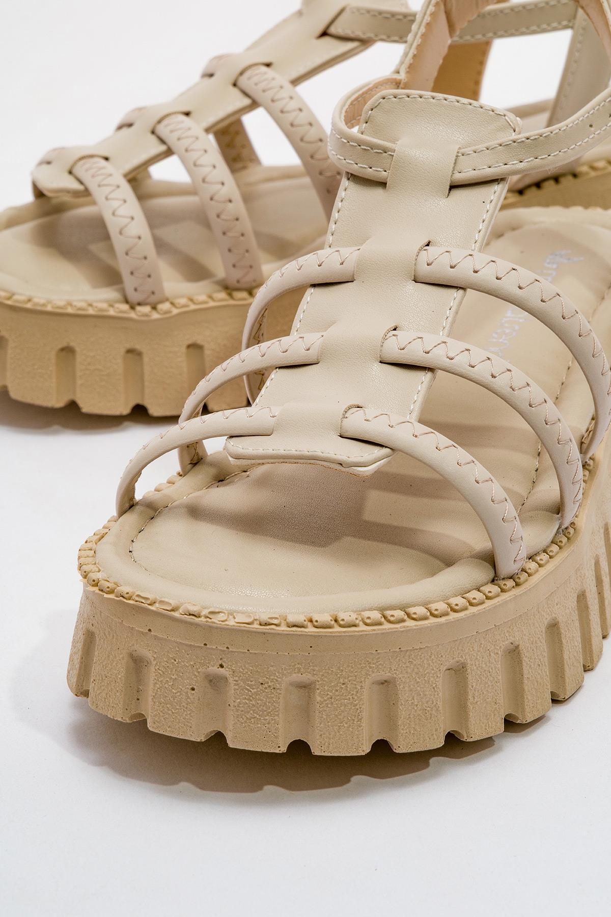 Kadın 3 Biyeli Sandalet TEN - Görsel 4