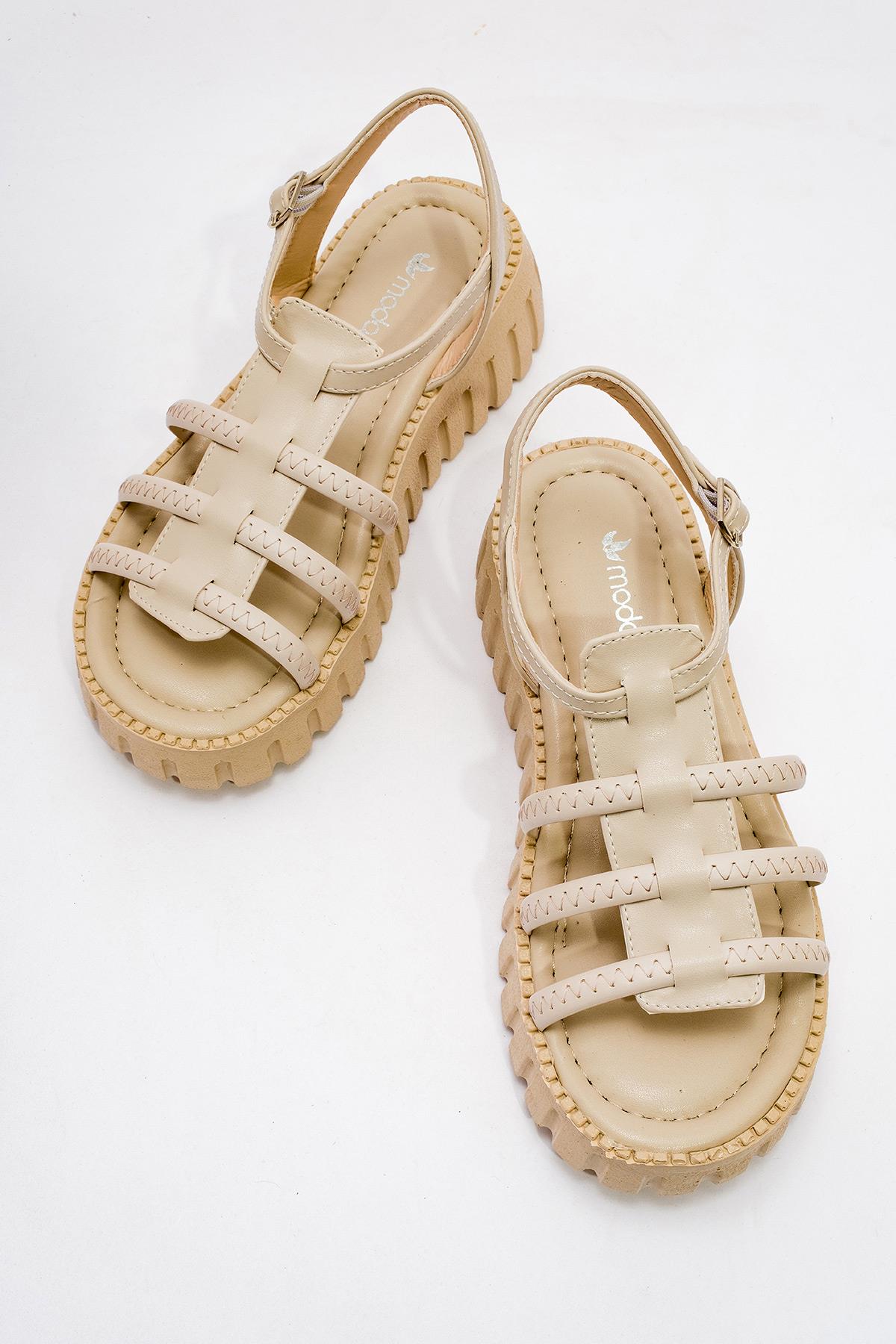 Kadın 3 Biyeli Sandalet TEN - Görsel 6