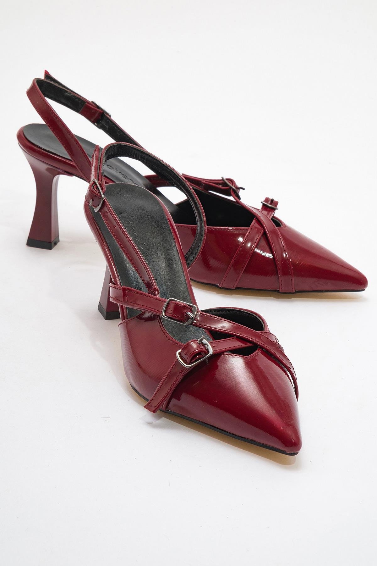 Kadın Topuklu Sandalet BORDO RUGAN - Görsel 3