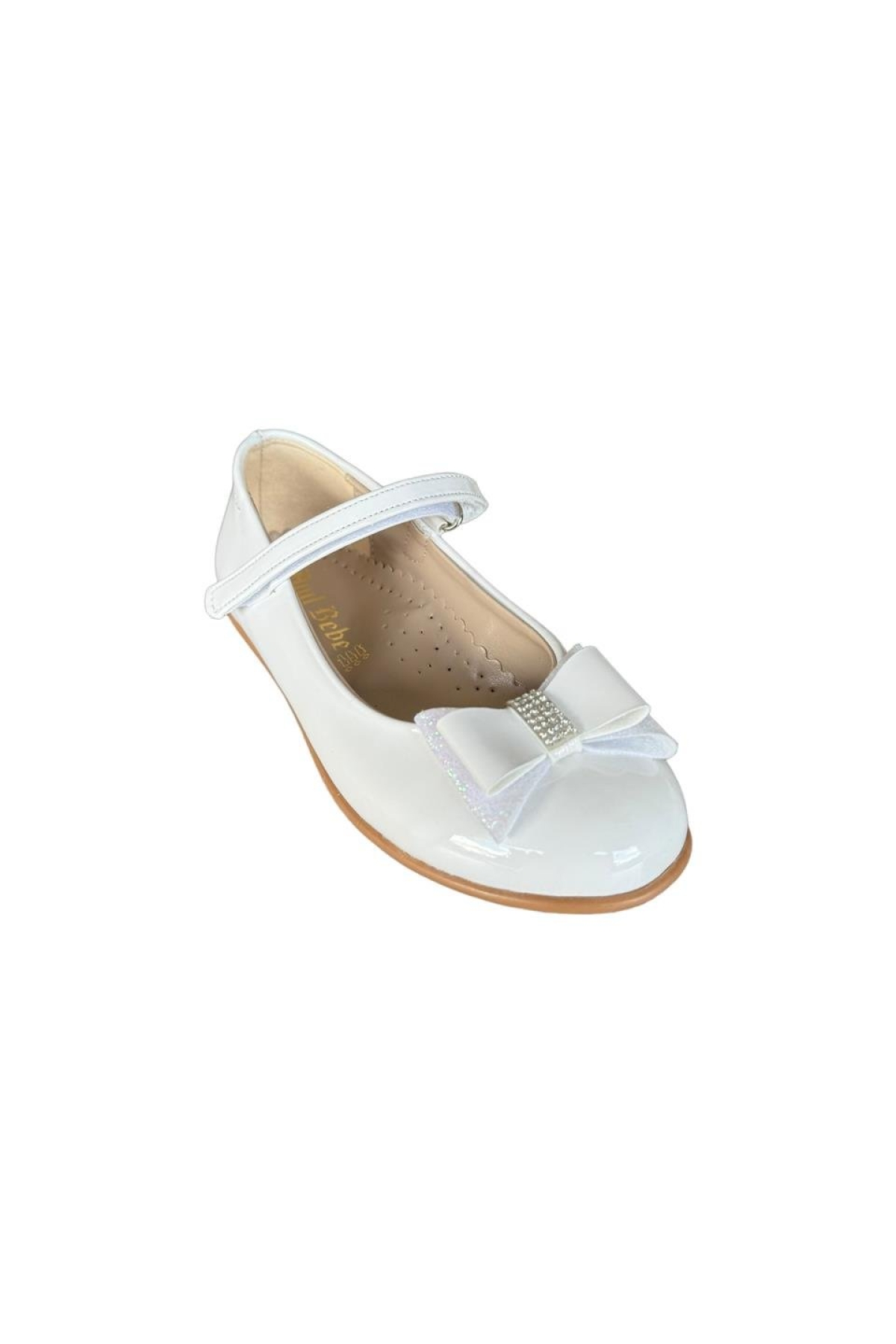Fiyonklu Kız Çocuk Babet Ayakkabı BEYAZ - Görsel 3