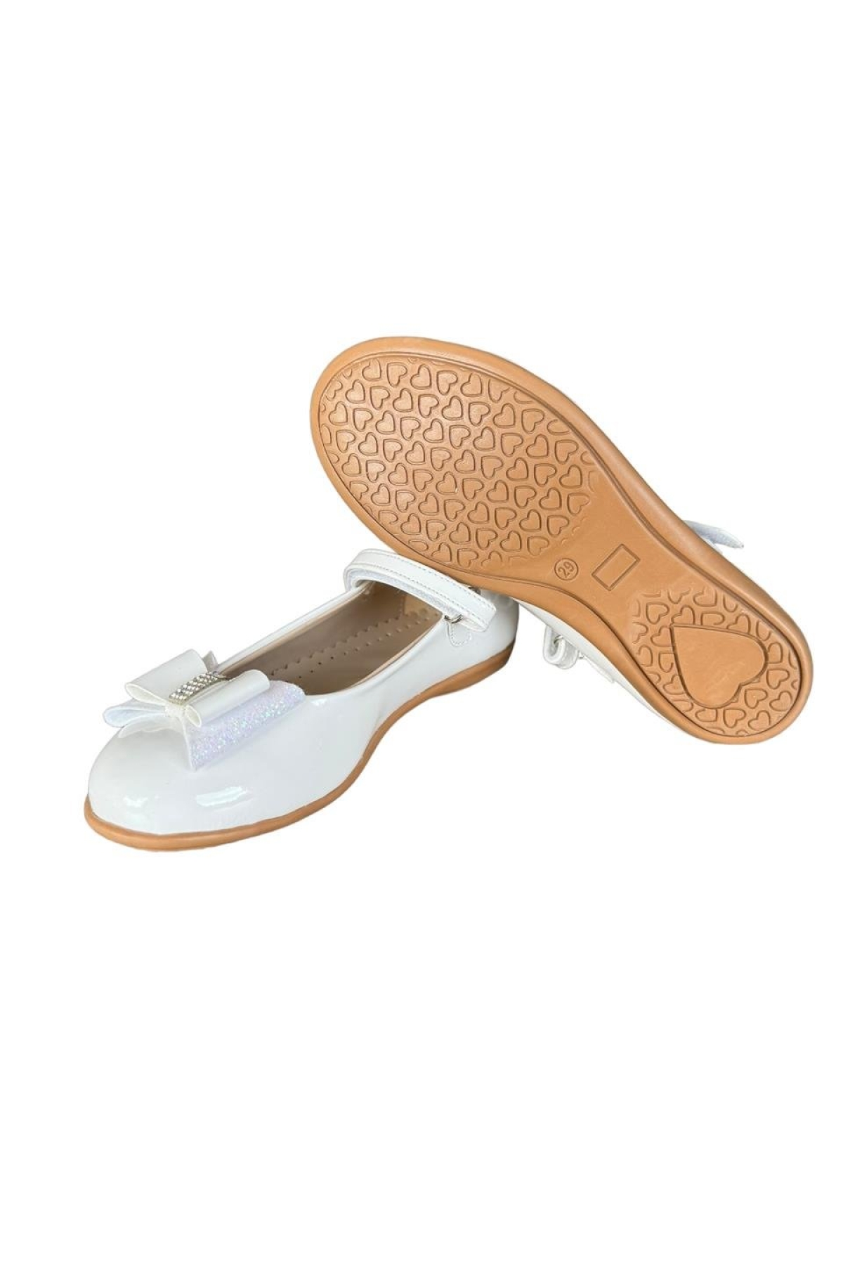 Fiyonklu Kız Çocuk Babet Ayakkabı BEYAZ - Görsel 4