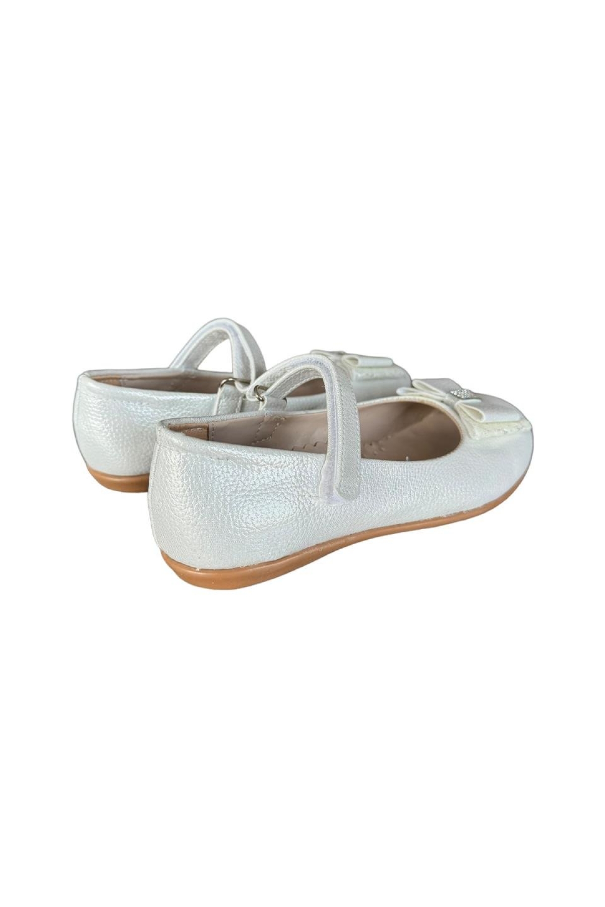 Fiyonklu Kız Çocuk Babet Ayakkabı KREM - Görsel 5