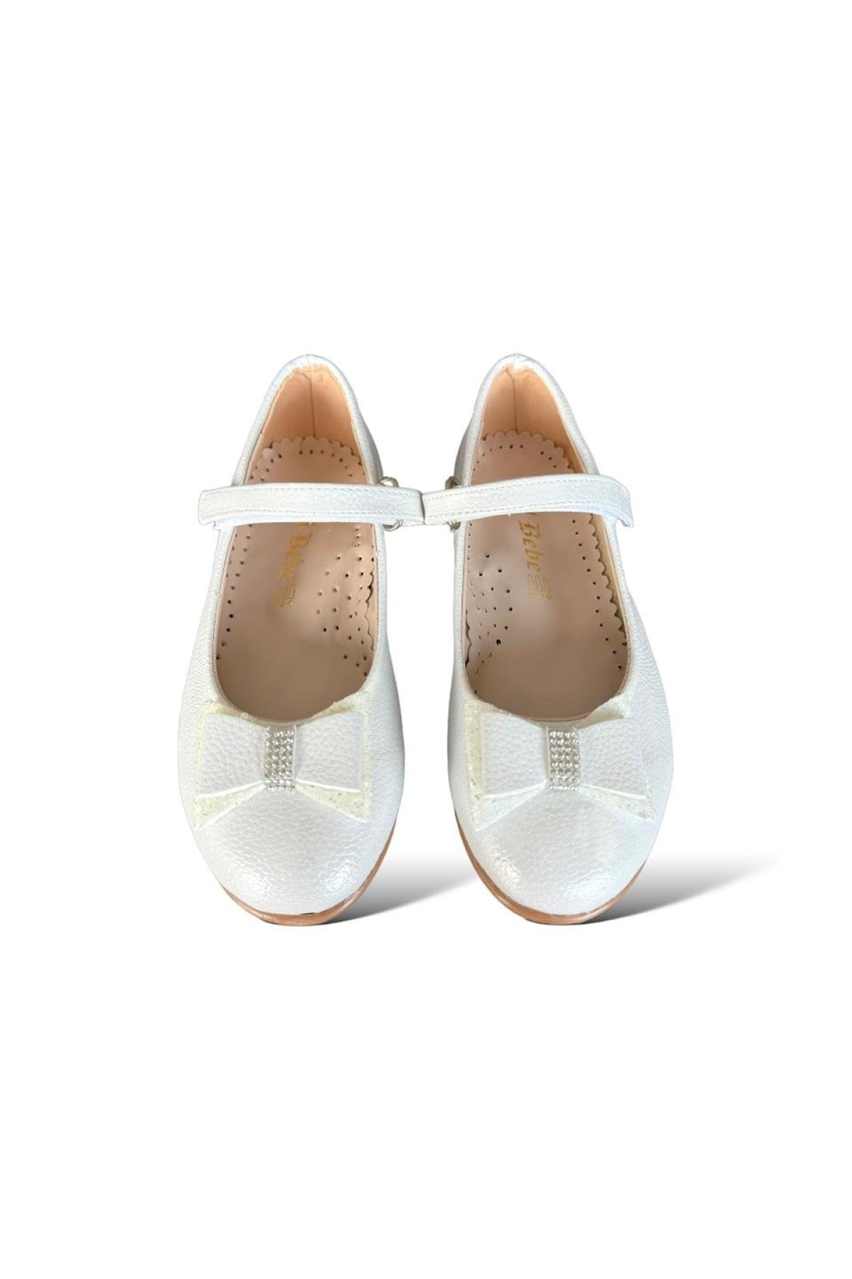 Fiyonklu Kız Çocuk Babet Ayakkabı KREM - Görsel 6