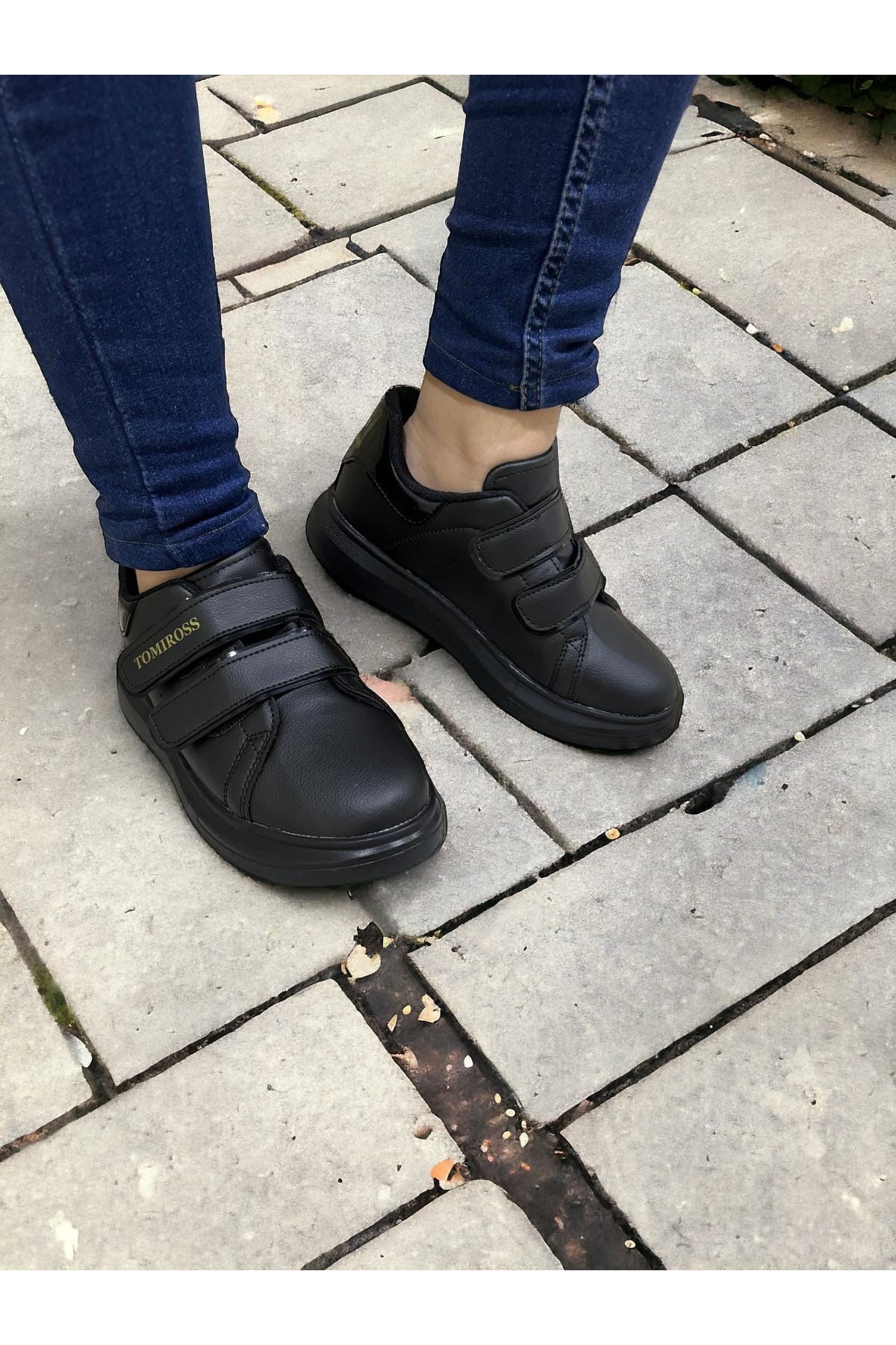 Noah Siyah Garantili Unisex Çocuk Cırtlı Rahat Günlük Sneaker Ayakkabı Noah-6327 - Görsel 6