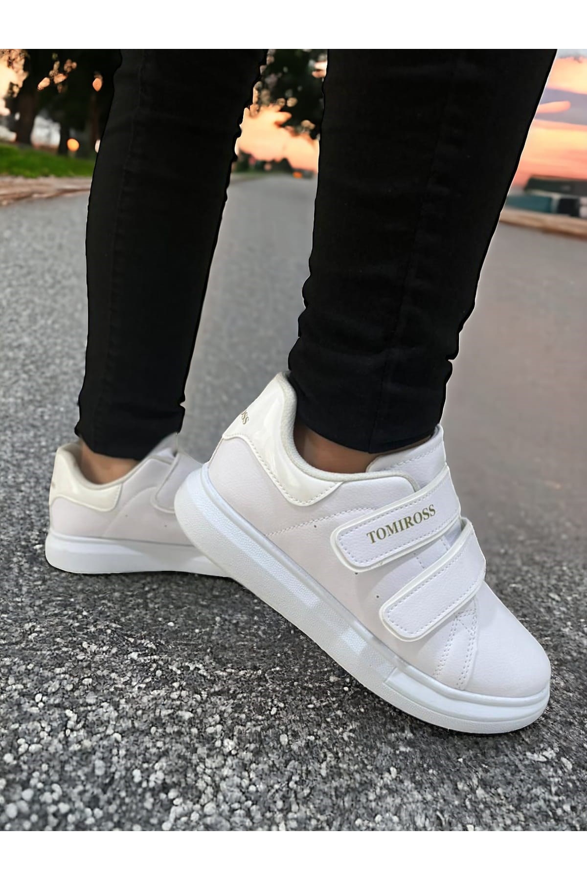 Noah Beyaz Garantili Unisex Çocuk Cırtlı Rahat Günlük Sneaker Ayakkabı Noah-6327 - Görsel 3