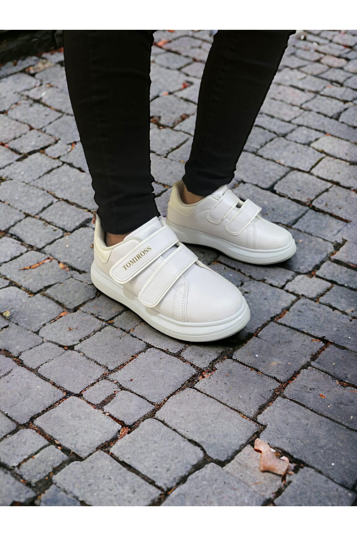 Noah Beyaz Garantili Unisex Çocuk Cırtlı Rahat Günlük Sneaker Ayakkabı Noah-6327 - Görsel 4