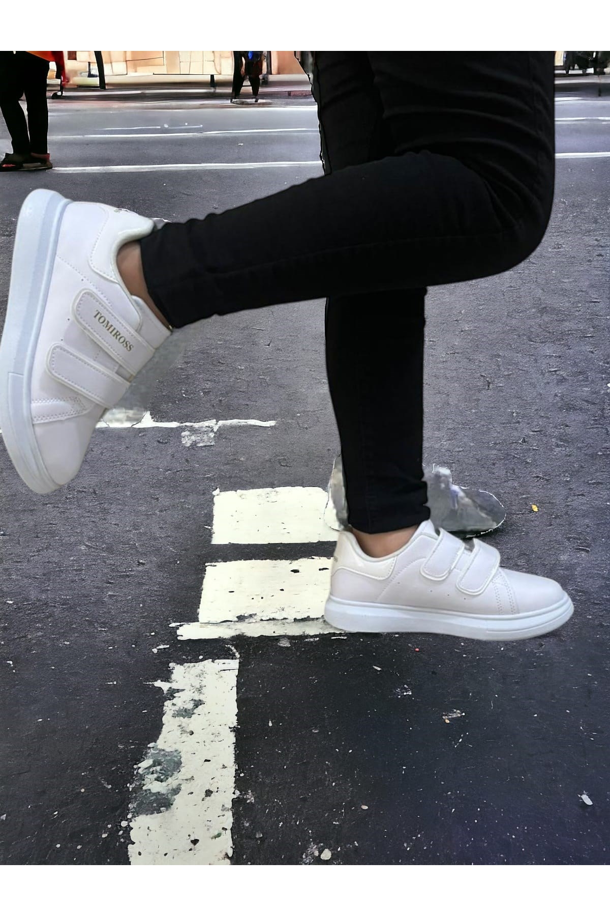 Noah Beyaz Garantili Unisex Çocuk Cırtlı Rahat Günlük Sneaker Ayakkabı Noah-6327 - Görsel 6