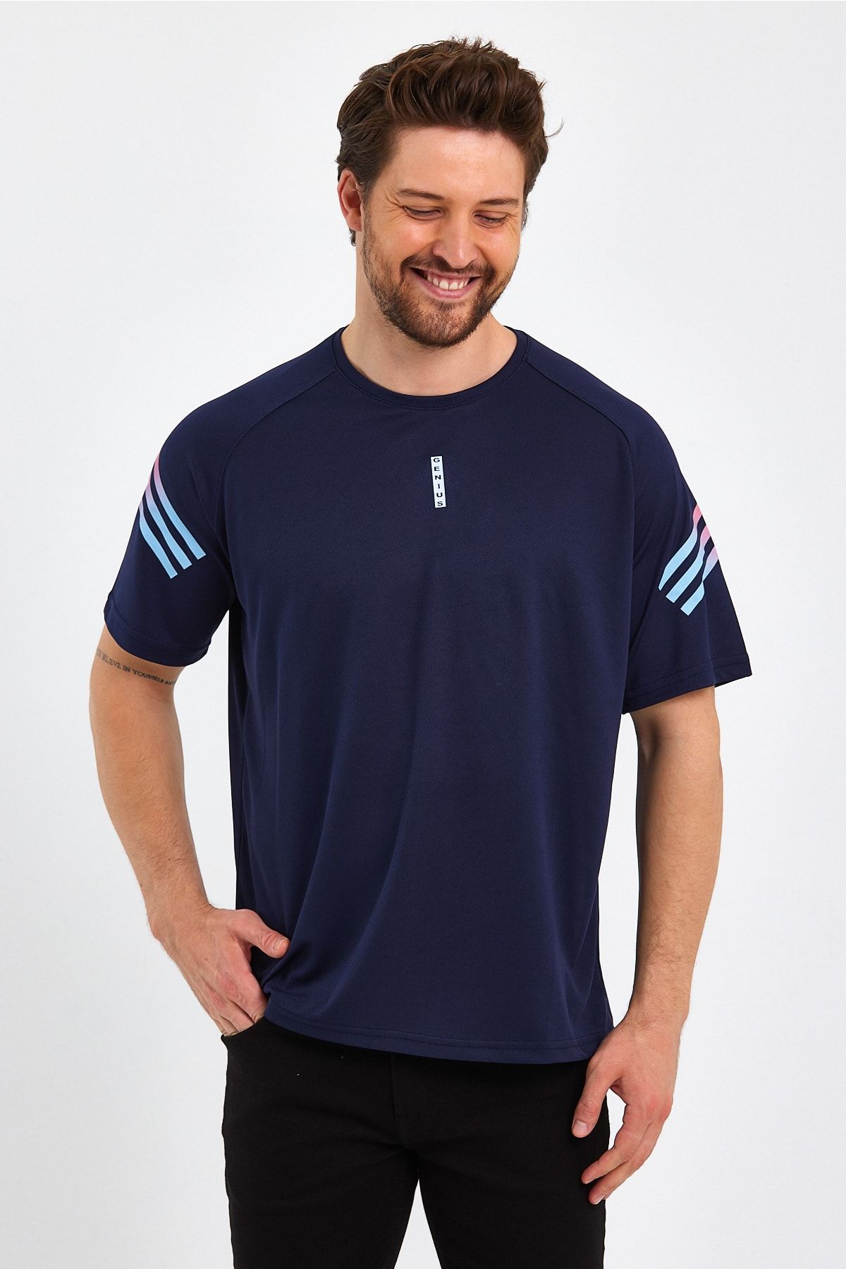 Store Erkek Spor Tişört Baskılı Fitness, Antrenman Fit T-shirt