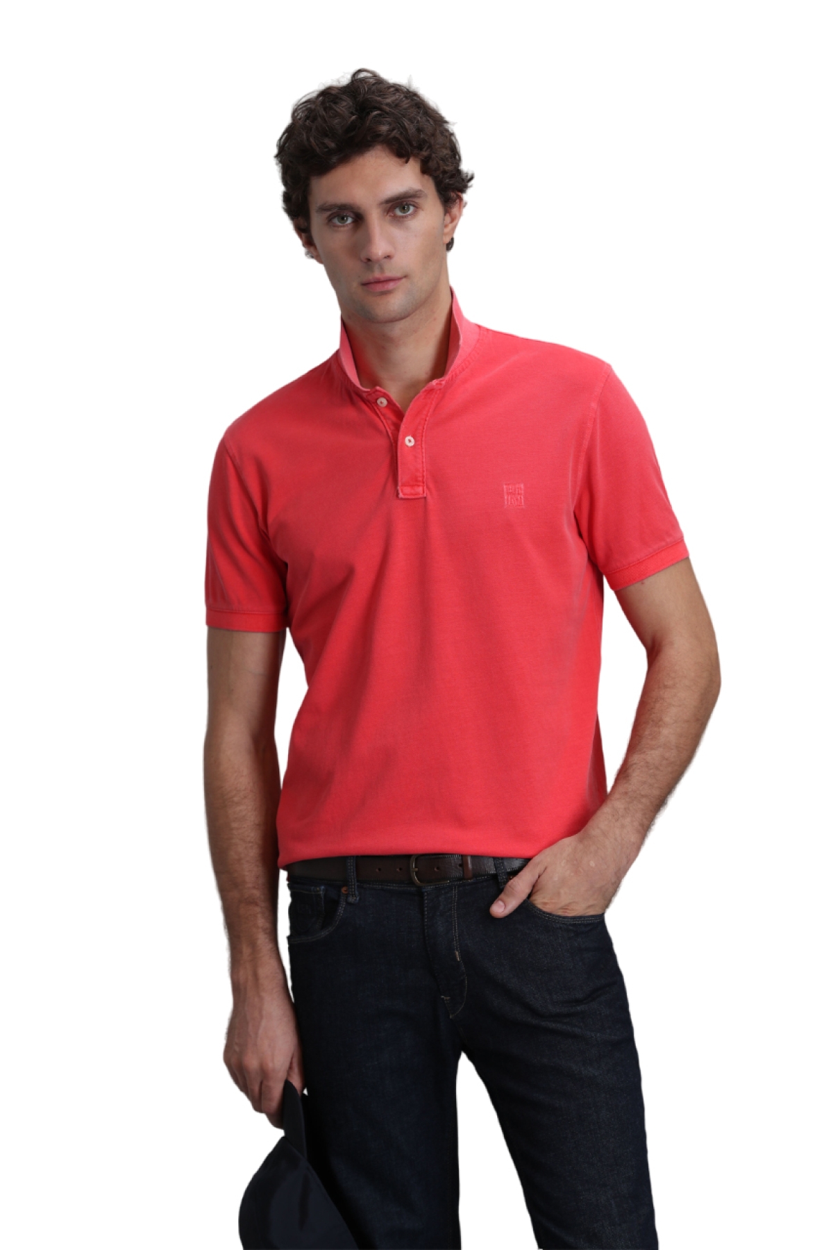 Polo Yaka Kısa Kollu Mercan Erkek T-Shirt 111040163