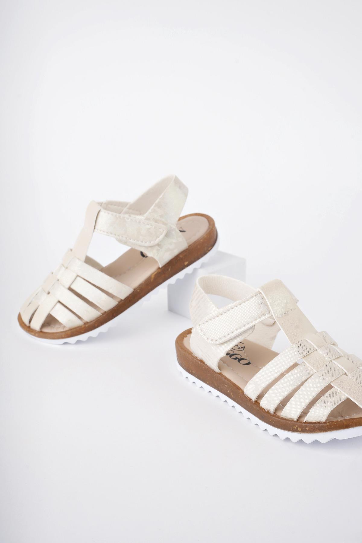 Rapunzel Garantili Günlük Ortopedik Hafif Taban Cırtlı Kız Çocuk Sandalet - Görsel 3