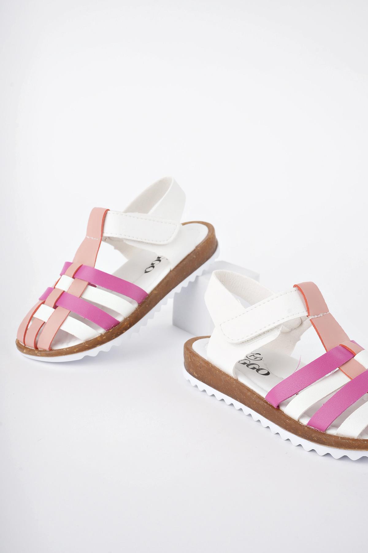 Rapunzel Garantili Günlük Ortopedik Hafif Taban Cırtlı Kız Çocuk Sandalet - Görsel 3