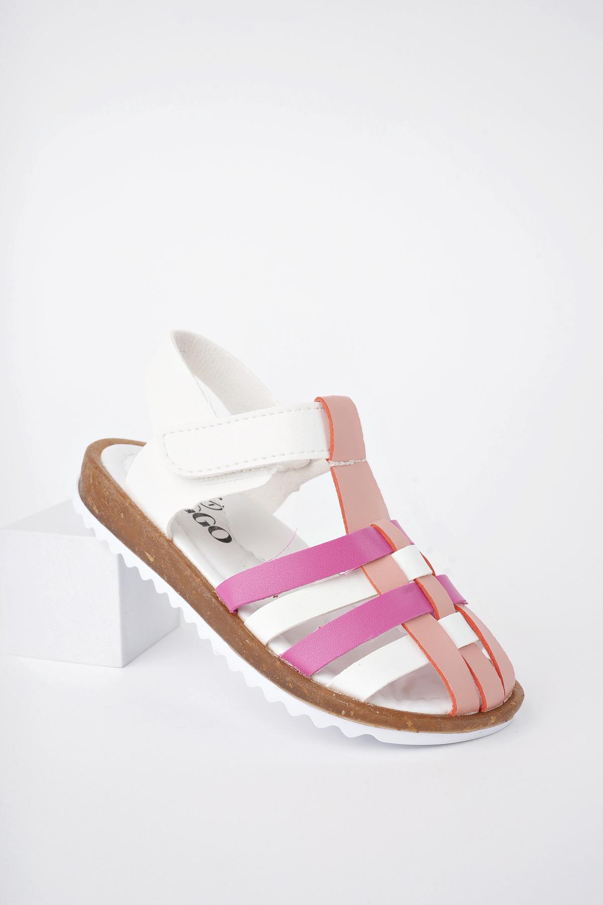 Rapunzel Garantili Günlük Ortopedik Hafif Taban Cırtlı Kız Çocuk Sandalet - Görsel 5