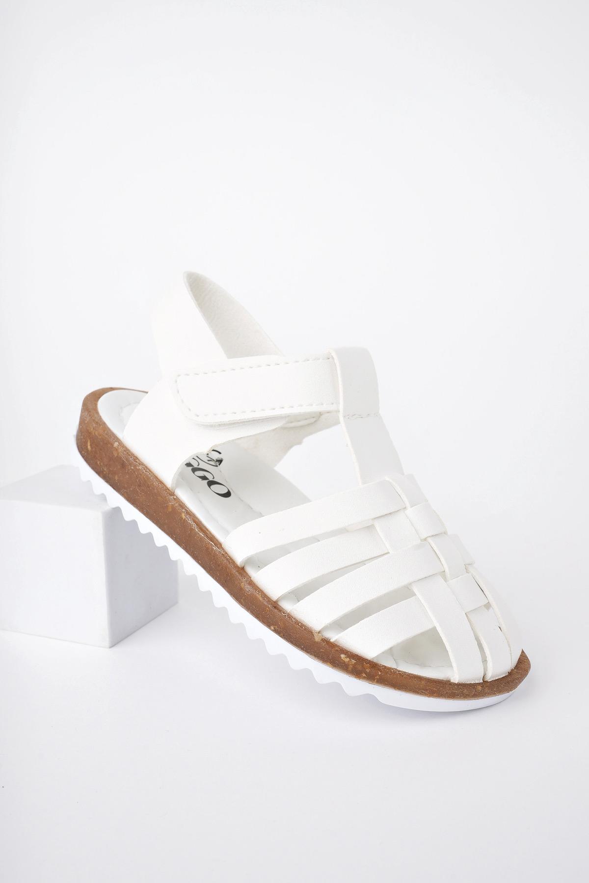 Rapunzel Garantili Günlük Ortopedik Hafif Taban Cırtlı Kız Çocuk Sandalet - Görsel 5