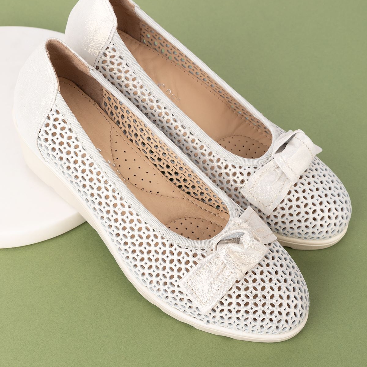 Gondol Kadın Hakiki Deri Dolgu Topuk Rahat Şık Anne Ayakkabısı ell.6189 - Görsel 8