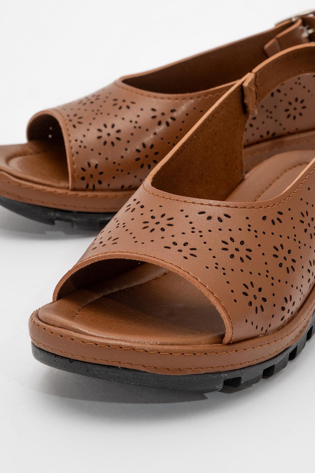 Kadın Dolgulu Terlik TABA CİLT - Görsel 4