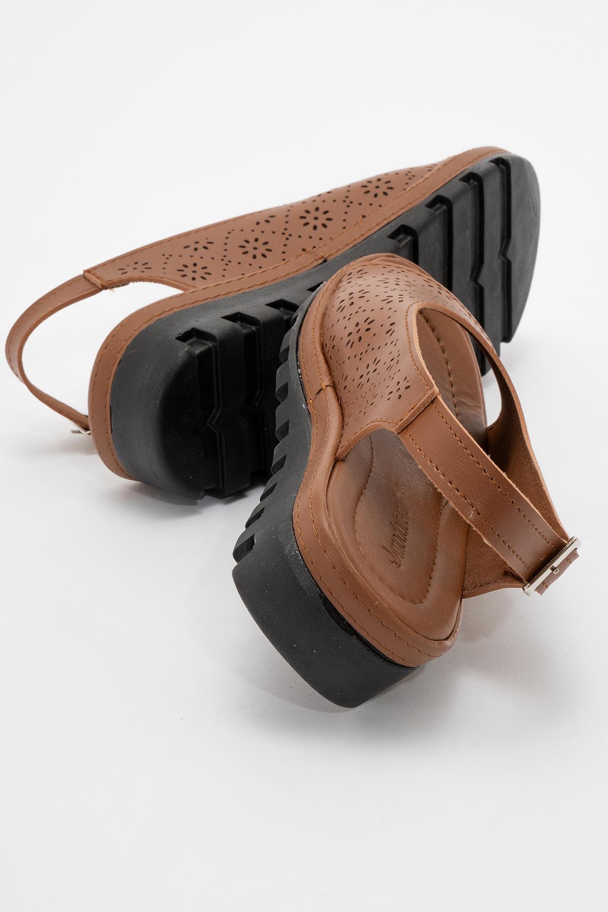 Kadın Dolgulu Terlik TABA CİLT - Görsel 5