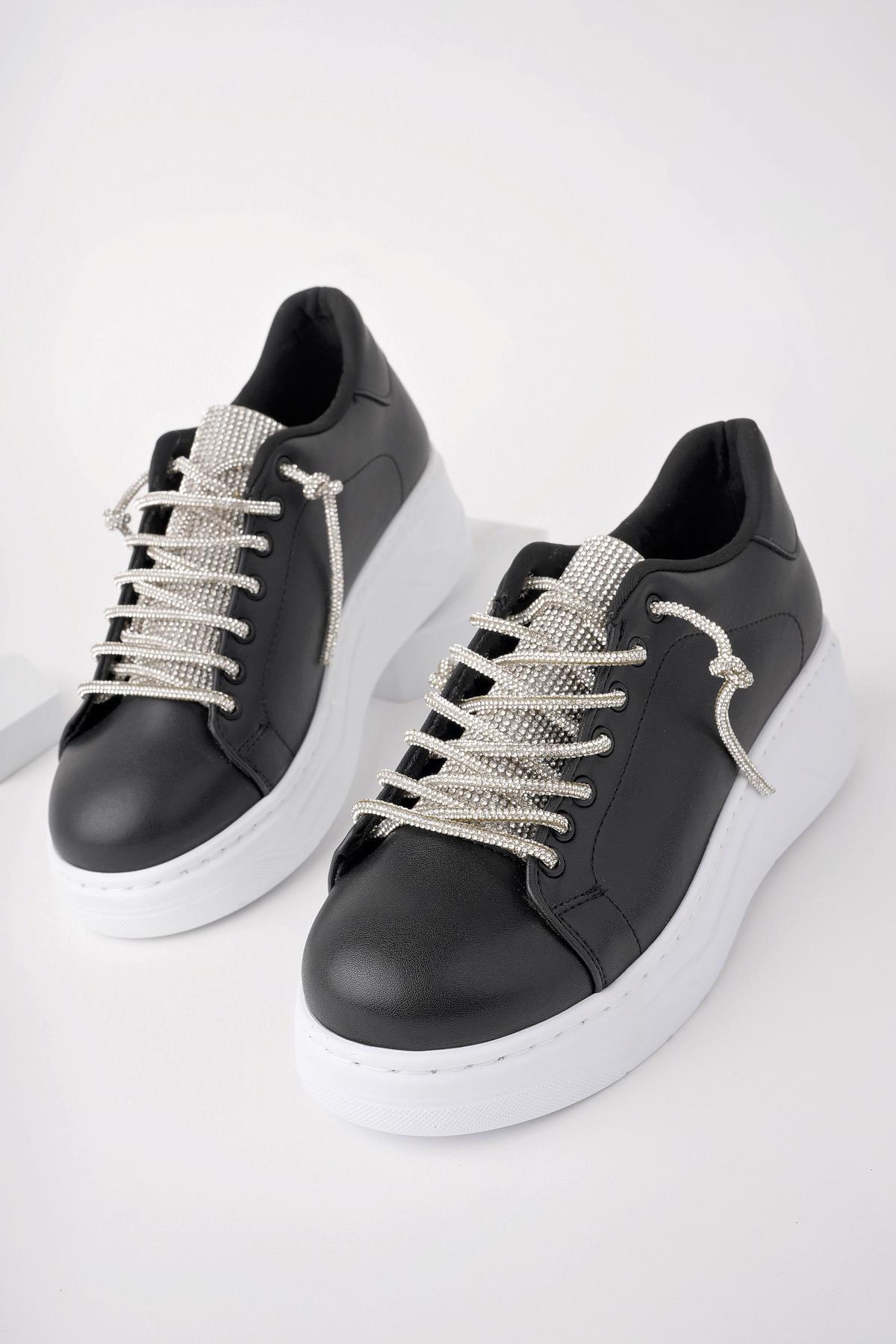 Reina Kadın Garantili Günlük Yürüyüş Rahat ve Tarz Kalın Taban Bağcıklı Sneaker Spor Ayakkabı - Görsel 7