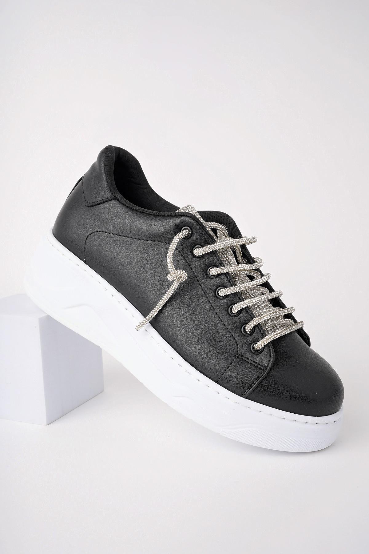 Reina Kadın Garantili Günlük Yürüyüş Rahat ve Tarz Kalın Taban Bağcıklı Sneaker Spor Ayakkabı - Görsel 8