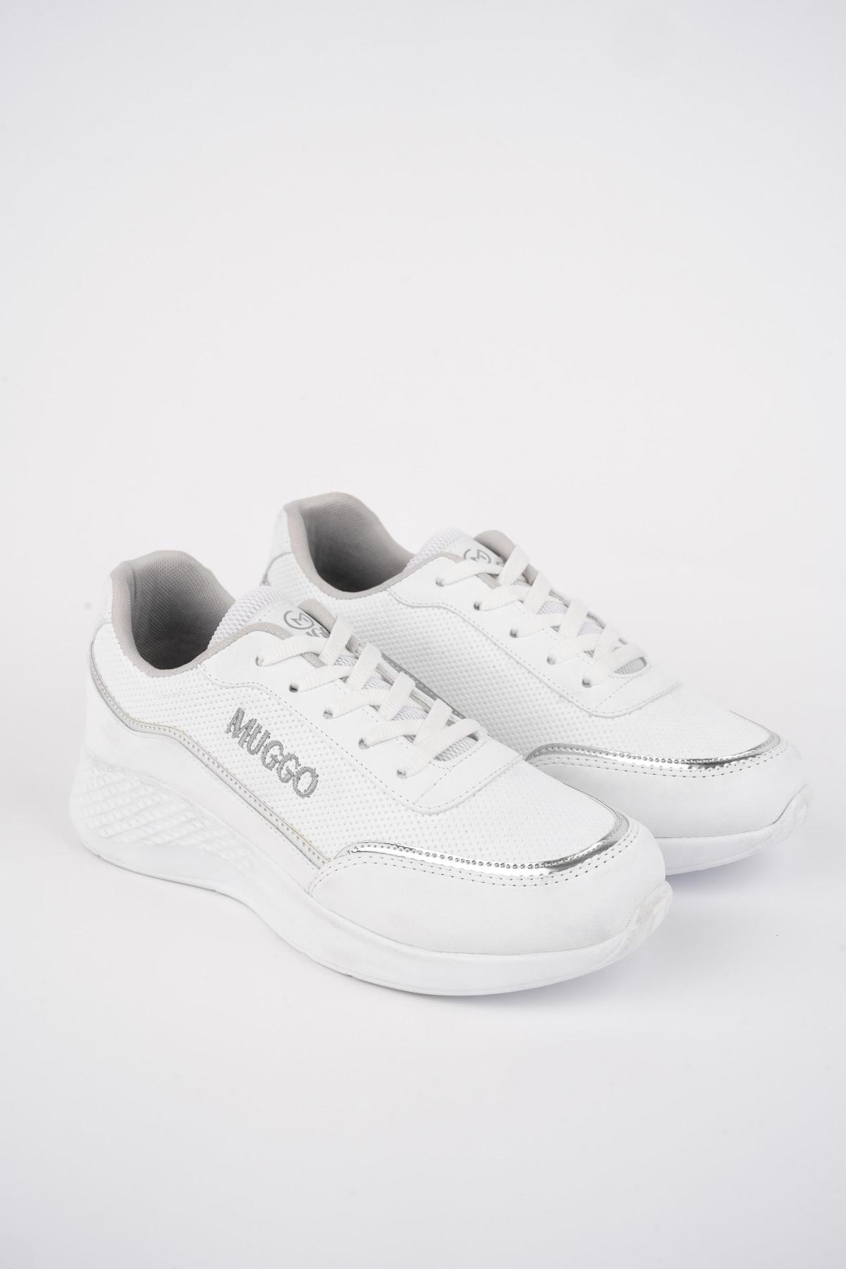 COCO Garantili Kadın Ortopedik Günlük Bağcıklı Şık Rahat Sneaker Spor Ayakkabı - Görsel 3