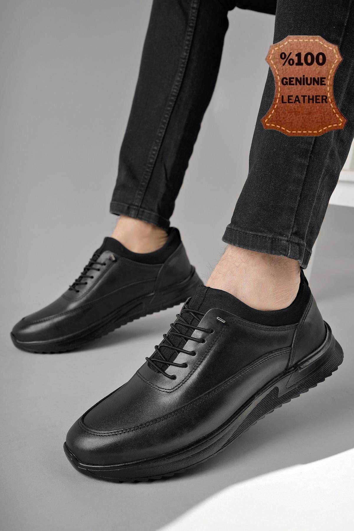 FREE Garantili Erkek Günlük Klasik Hakiki Deri Casual Rahat Ortopedik Ayakkabı - Görsel 2