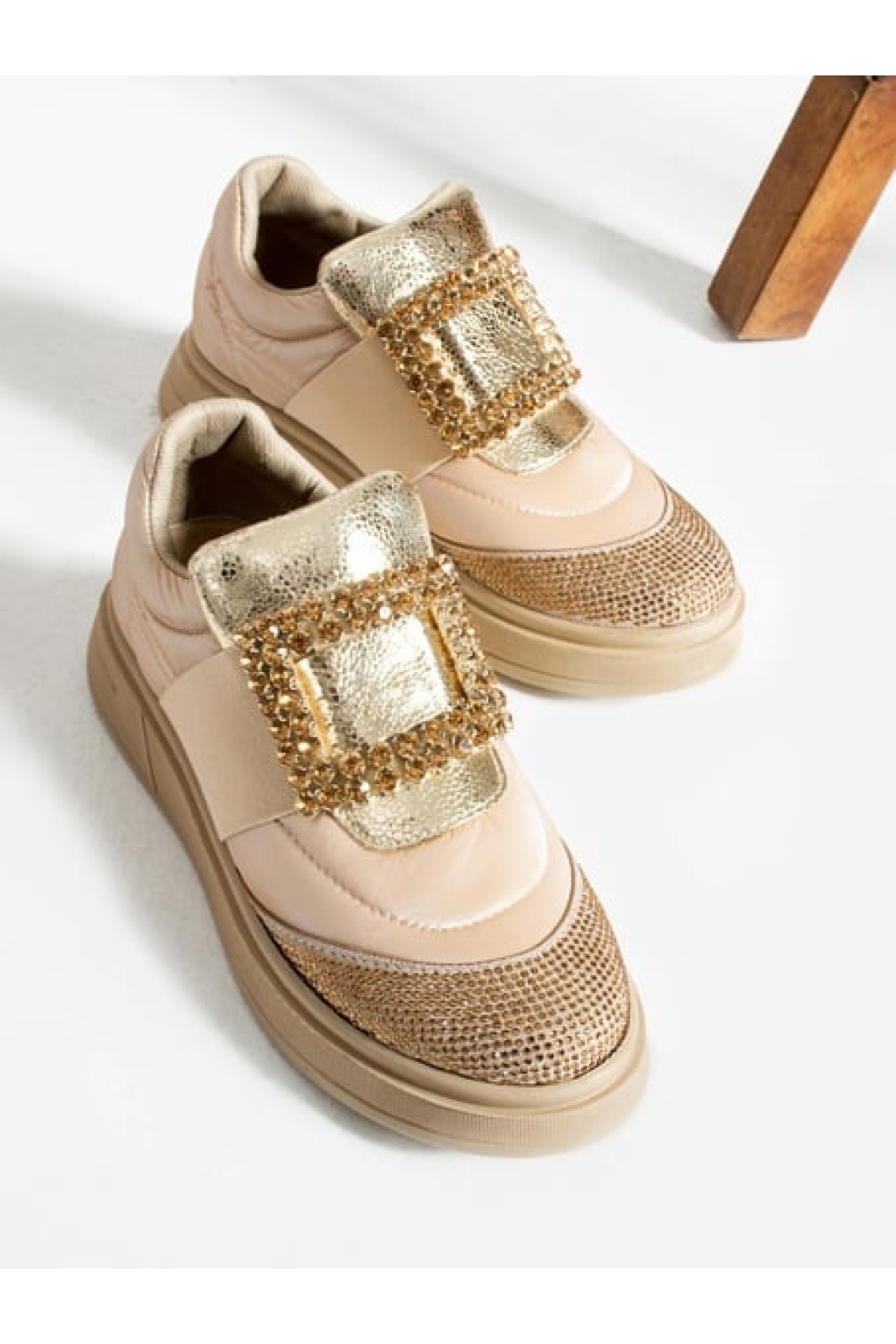 Taş Detay Sneakers Kadın Spor Ayakkabı - Görsel 3