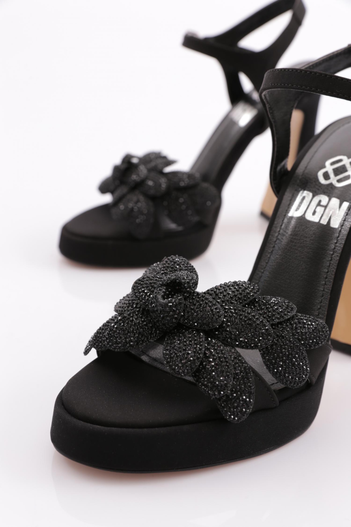 6004 Kadin Kalin Topuklu Abiye Ayakkabi - Görsel 5