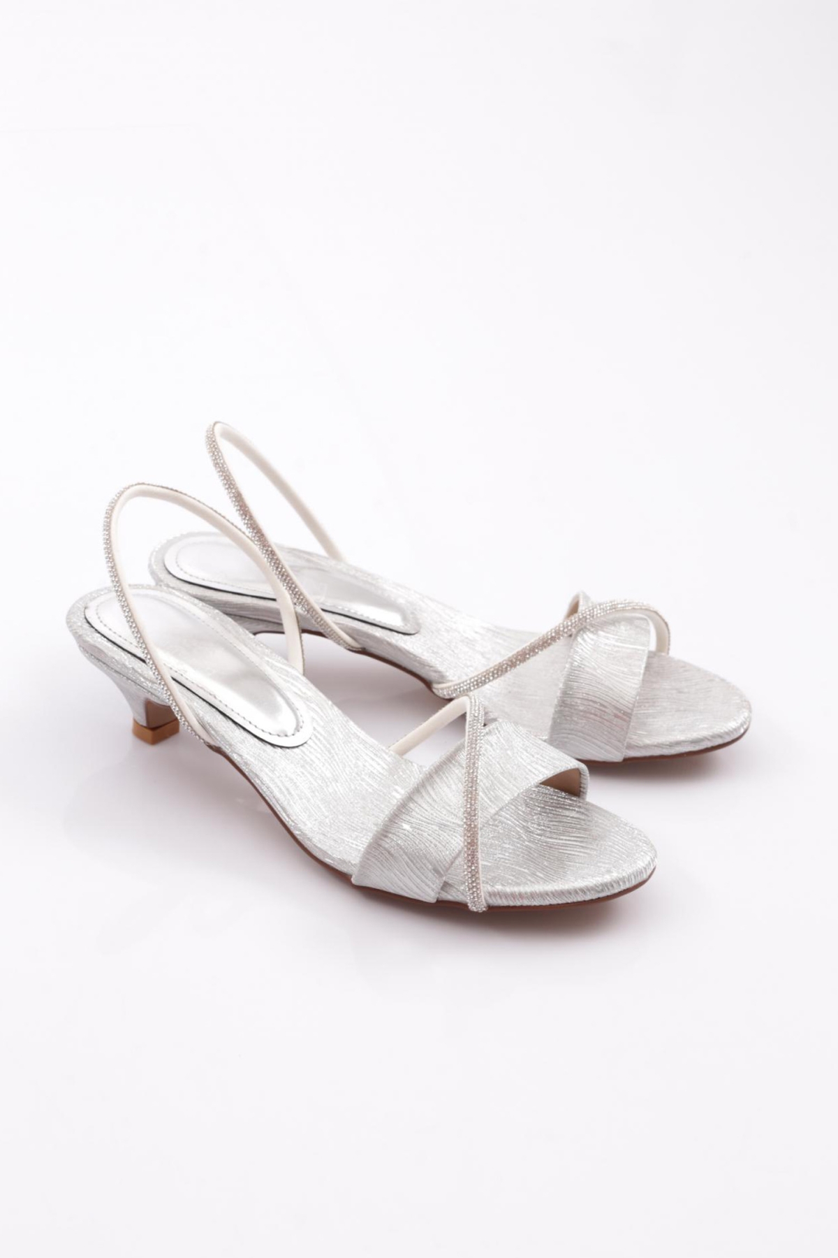 6100 Kadin Taş İşlemeli Topuklu Abiye Ayakkabi - Görsel 3