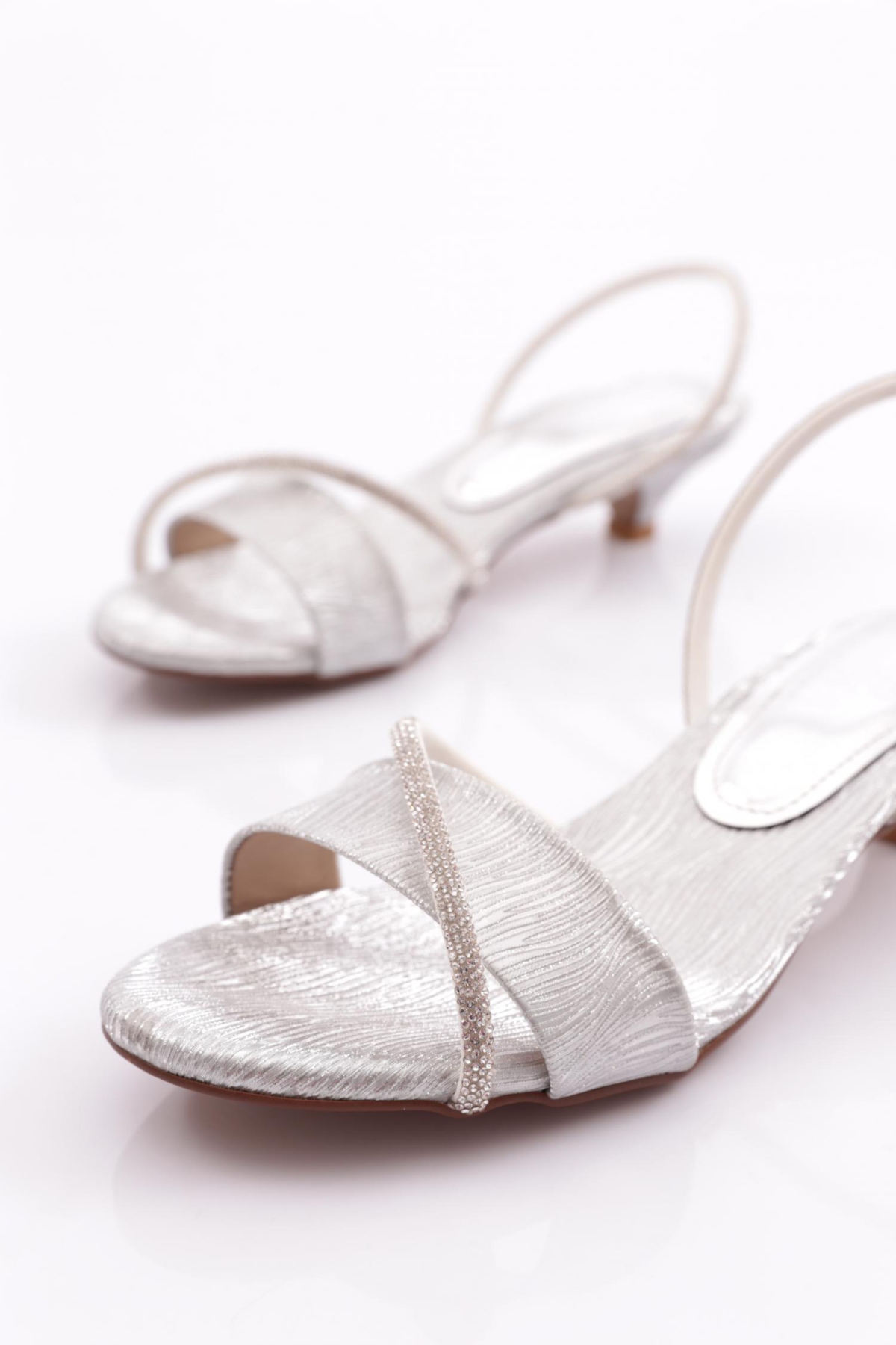 6100 Kadin Taş İşlemeli Topuklu Abiye Ayakkabi - Görsel 5
