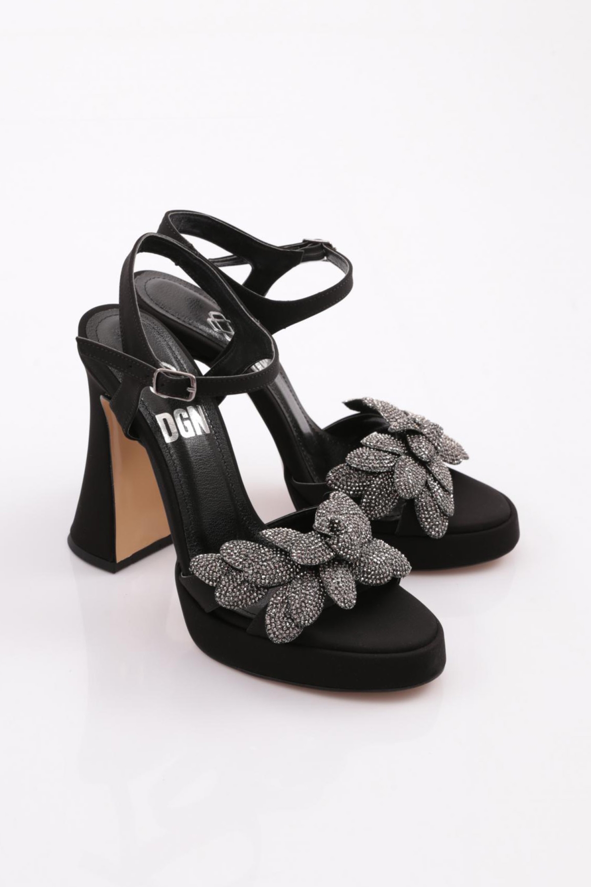 6004 Kadin Kalin Topuklu Abiye Ayakkabi - Görsel 3