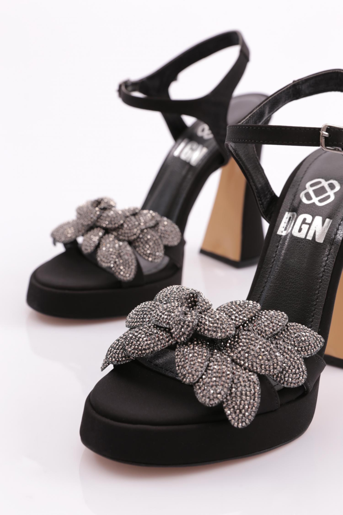 6004 Kadin Kalin Topuklu Abiye Ayakkabi - Görsel 5