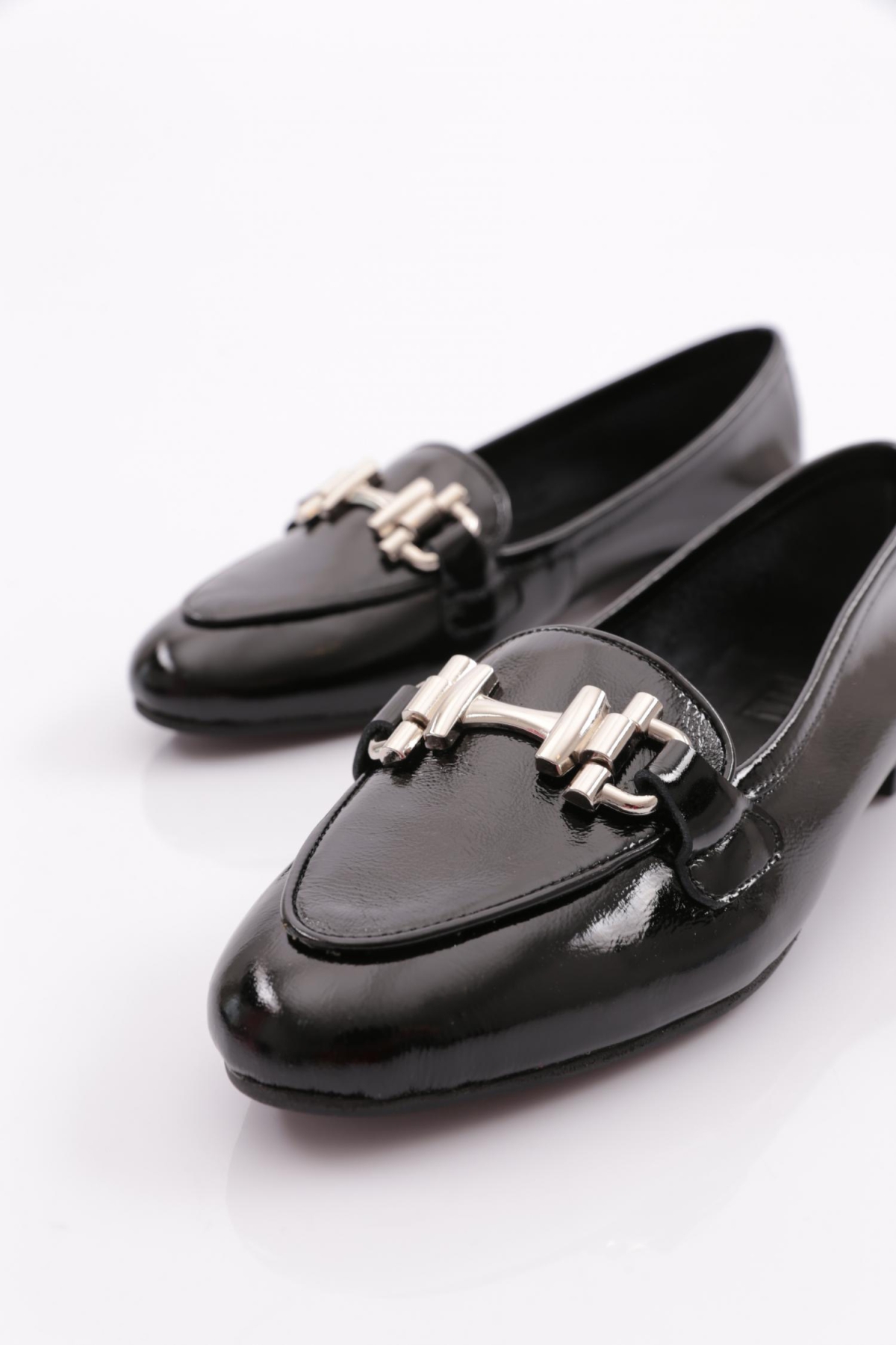 24059H Kadin Metal Aksesuarli Babet - Görsel 5