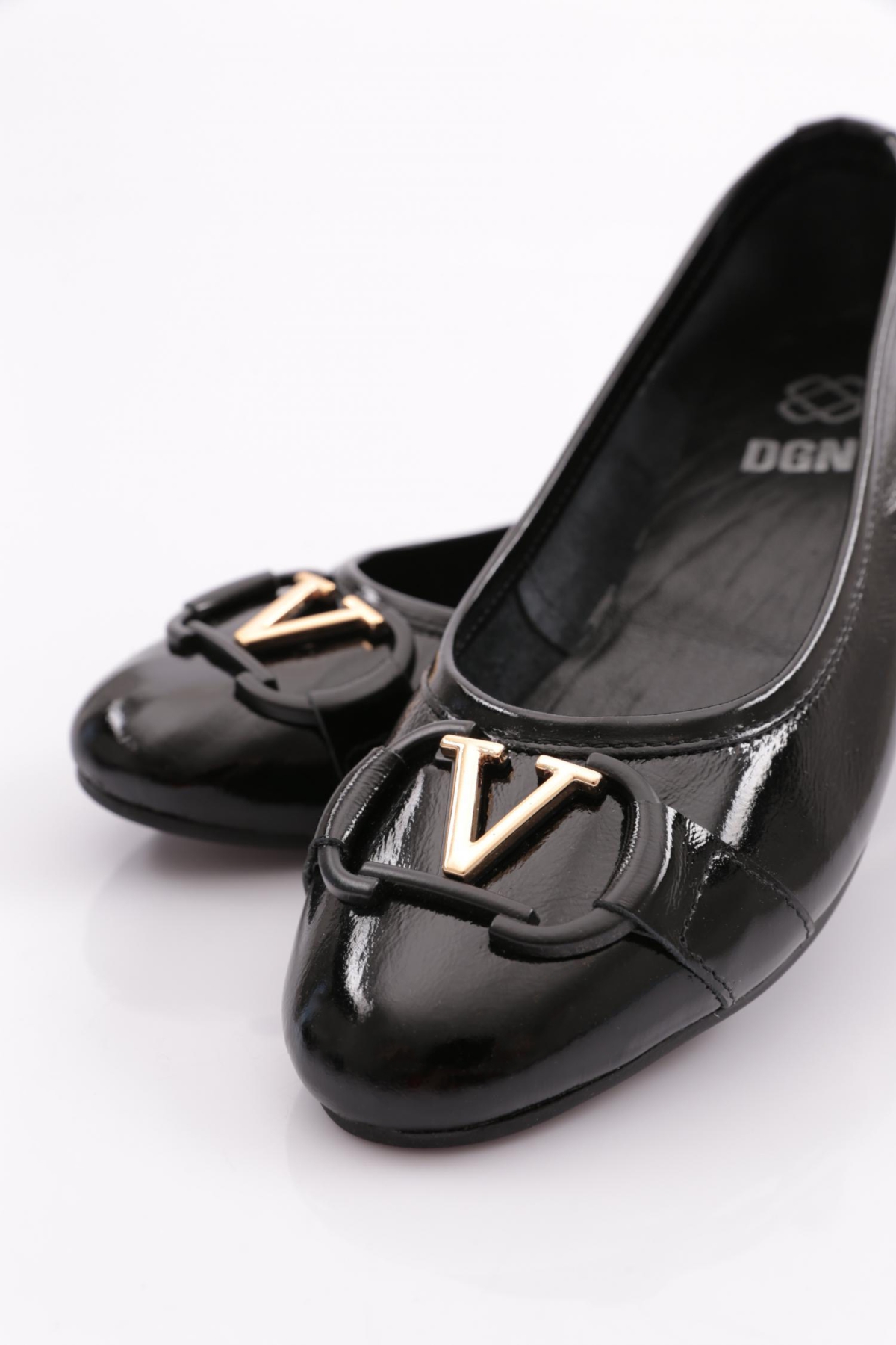 24057V Kadin V Tokali Aksesuarli Babet - Görsel 5